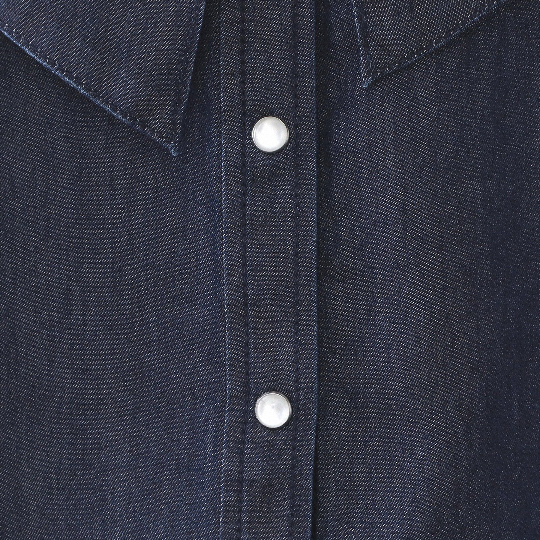 OPAQUE.CLIP「セルロース混デニムボウタイブラウス【洗濯機OK】」|シャツ・ブラウス|