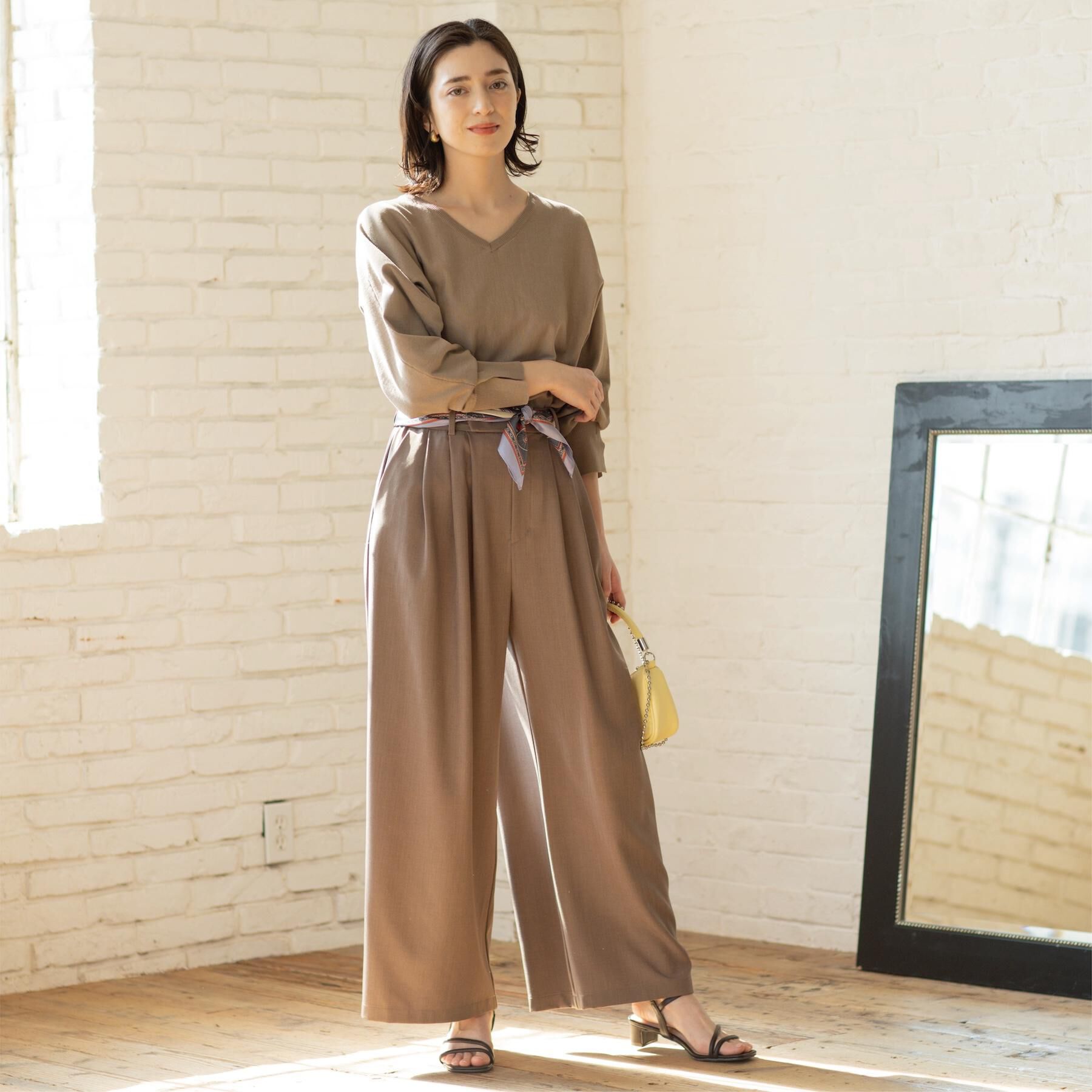 OPAQUE.CLIP「リラクシードルマンスリーブニット【洗濯機OK/抗ピル】」|ニット・セーター|