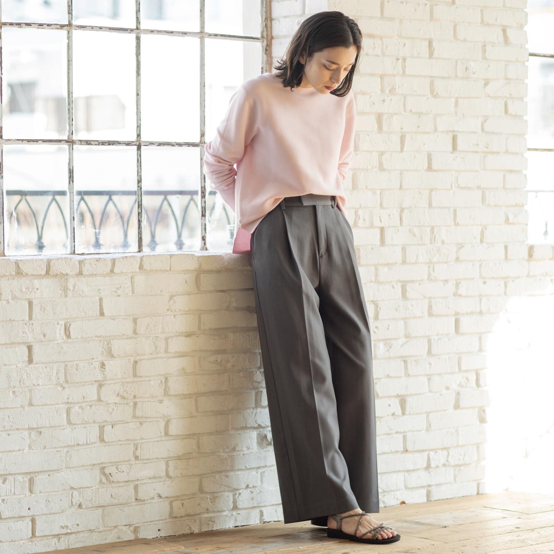 OPAQUE.CLIP「美脚ストレッチストレートワイドパンツ【洗濯機OK】」|その他|