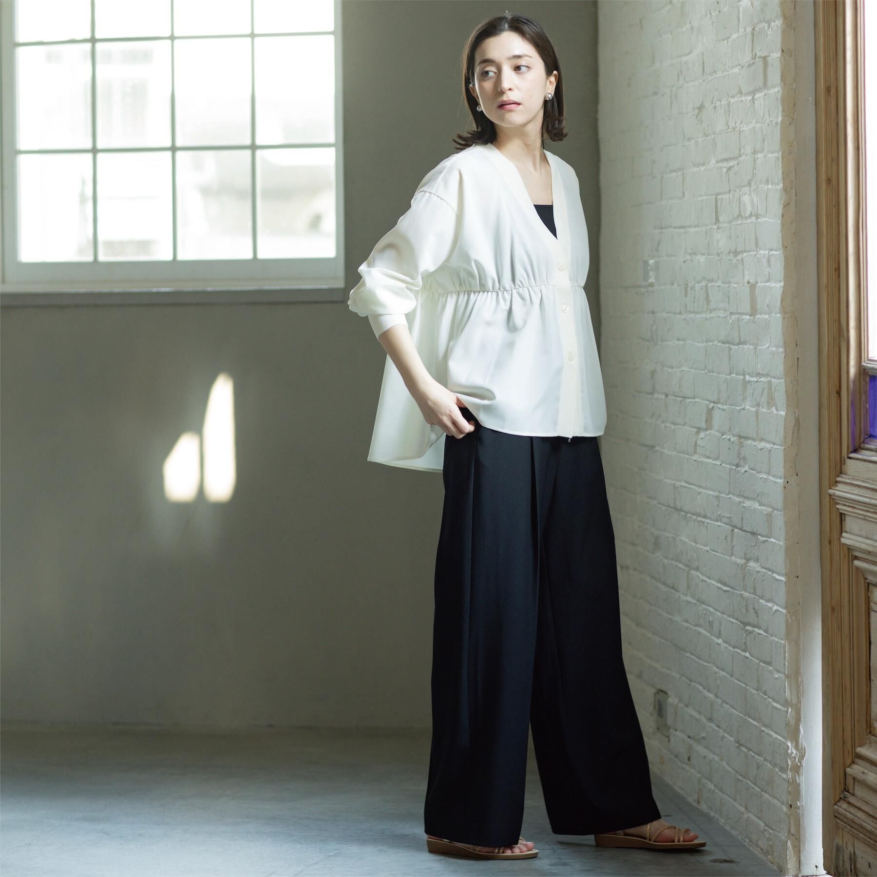 OPAQUE.CLIP「美脚ストレッチストレートワイドパンツ【洗濯機OK】」|その他|