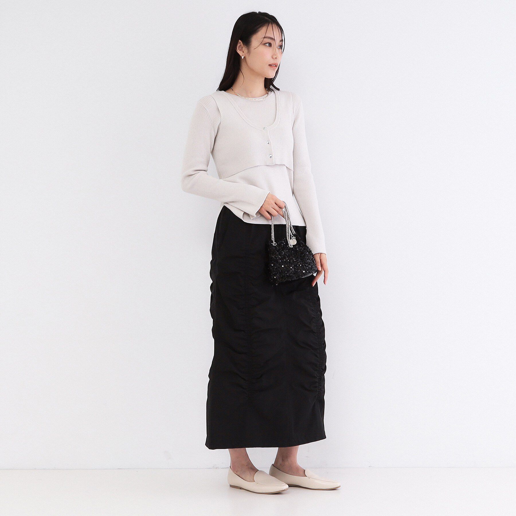 OPAQUE.CLIP「スクエアトゥカシメローファー」|パンプス|