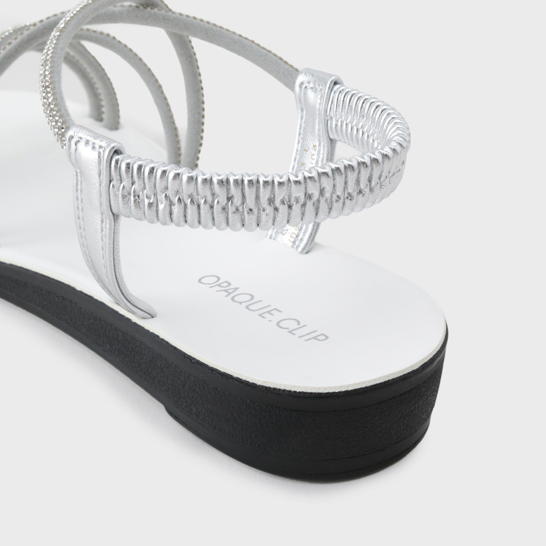 OPAQUE.CLIP「ビジュー細ストラップサンダル」|サンダル|