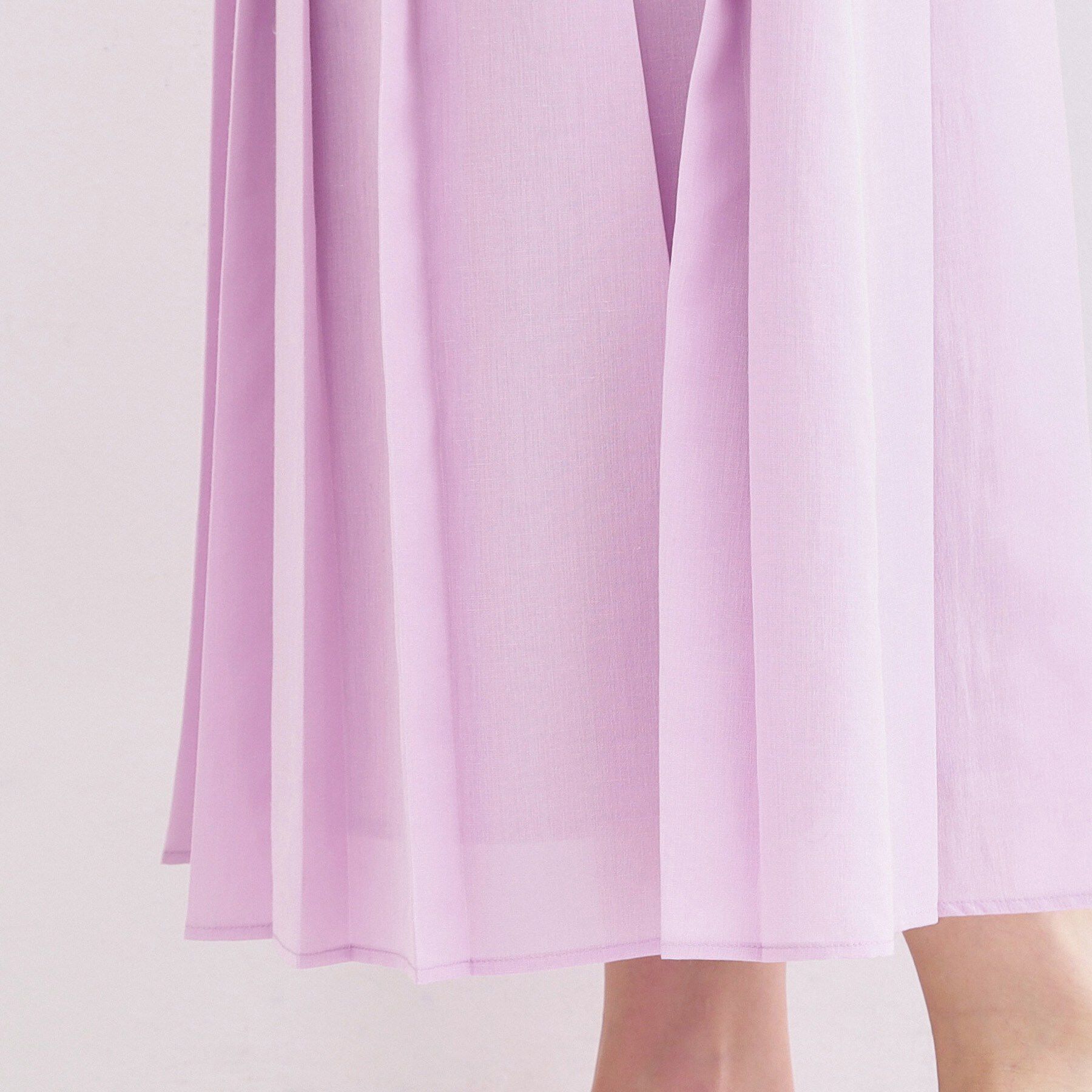 OPAQUE.CLIP「シアーリネンブレンドイージープリーツスカート【洗濯機OK】」|スカート|