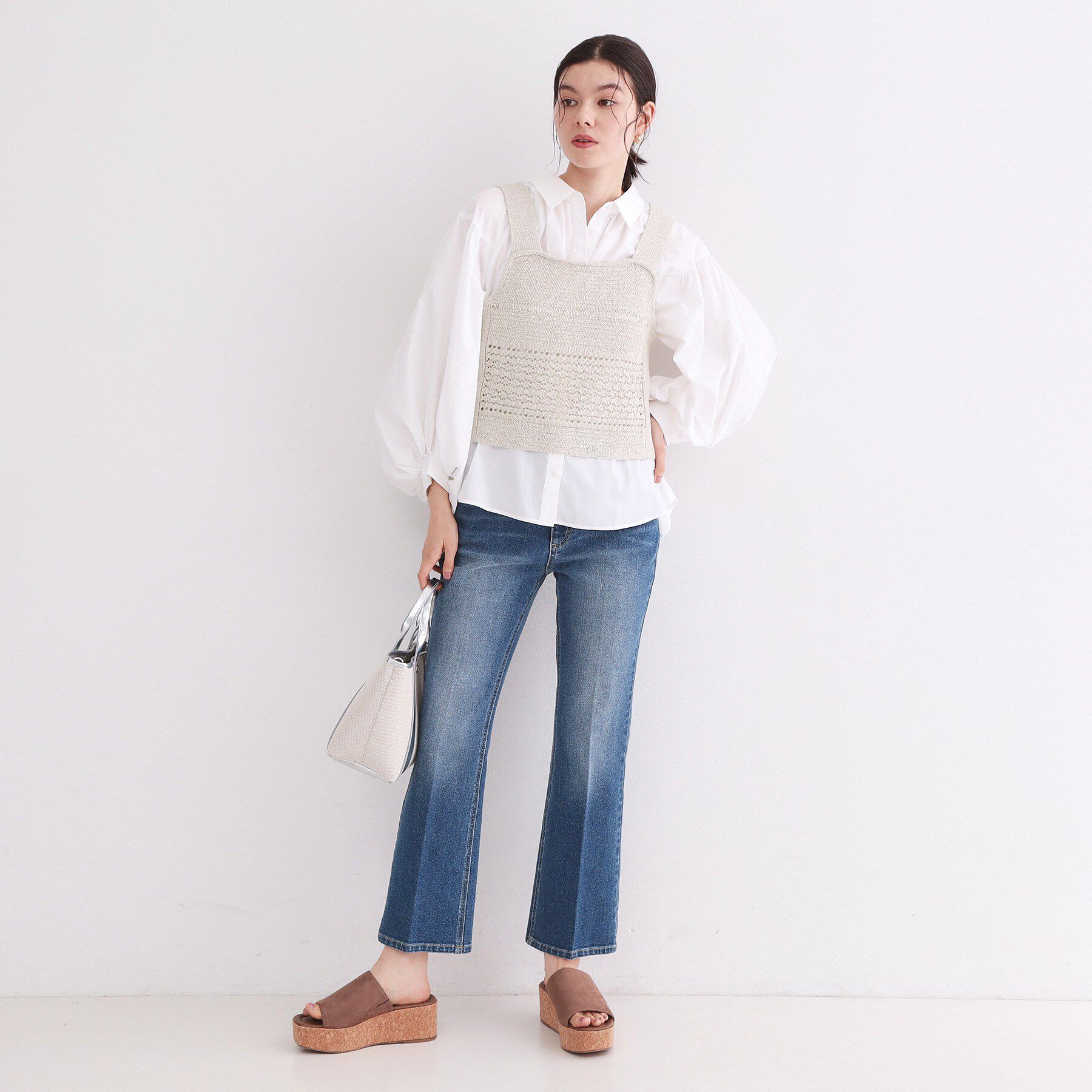 OPAQUE.CLIP「テープヤーンビスチェニット【洗濯機OK/抗ピル】」|ニット・セーター|