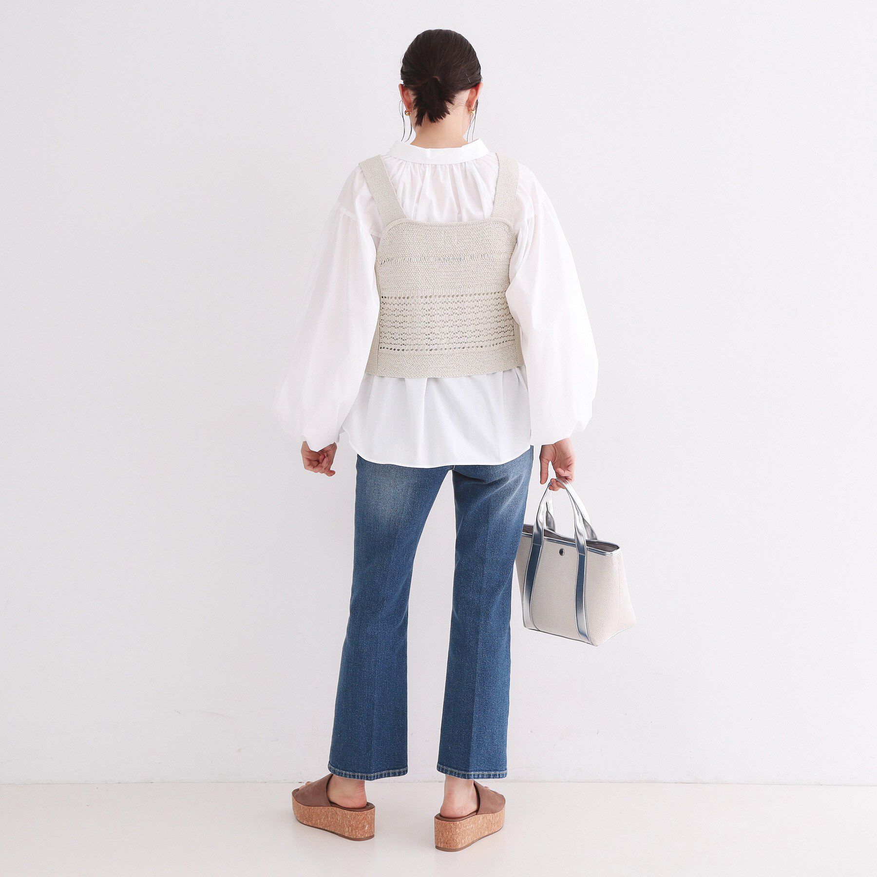 OPAQUE.CLIP「テープヤーンビスチェニット【洗濯機OK/抗ピル】」|ニット・セーター|