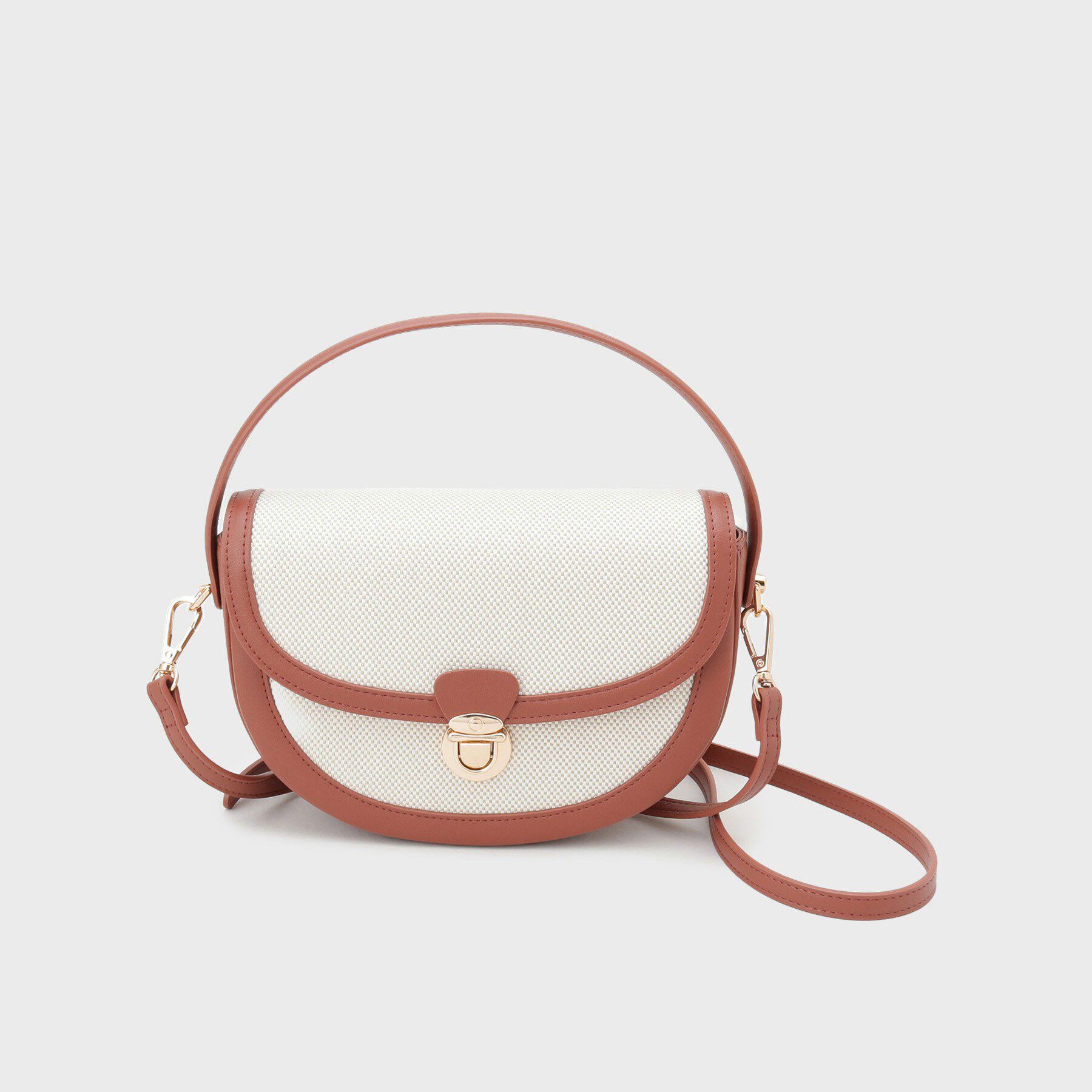 OPAQUE.CLIP「【2WAY】キャンバス&times;合皮コンビフロントデザインバッグ」|ショルダー・メッセンジャー|