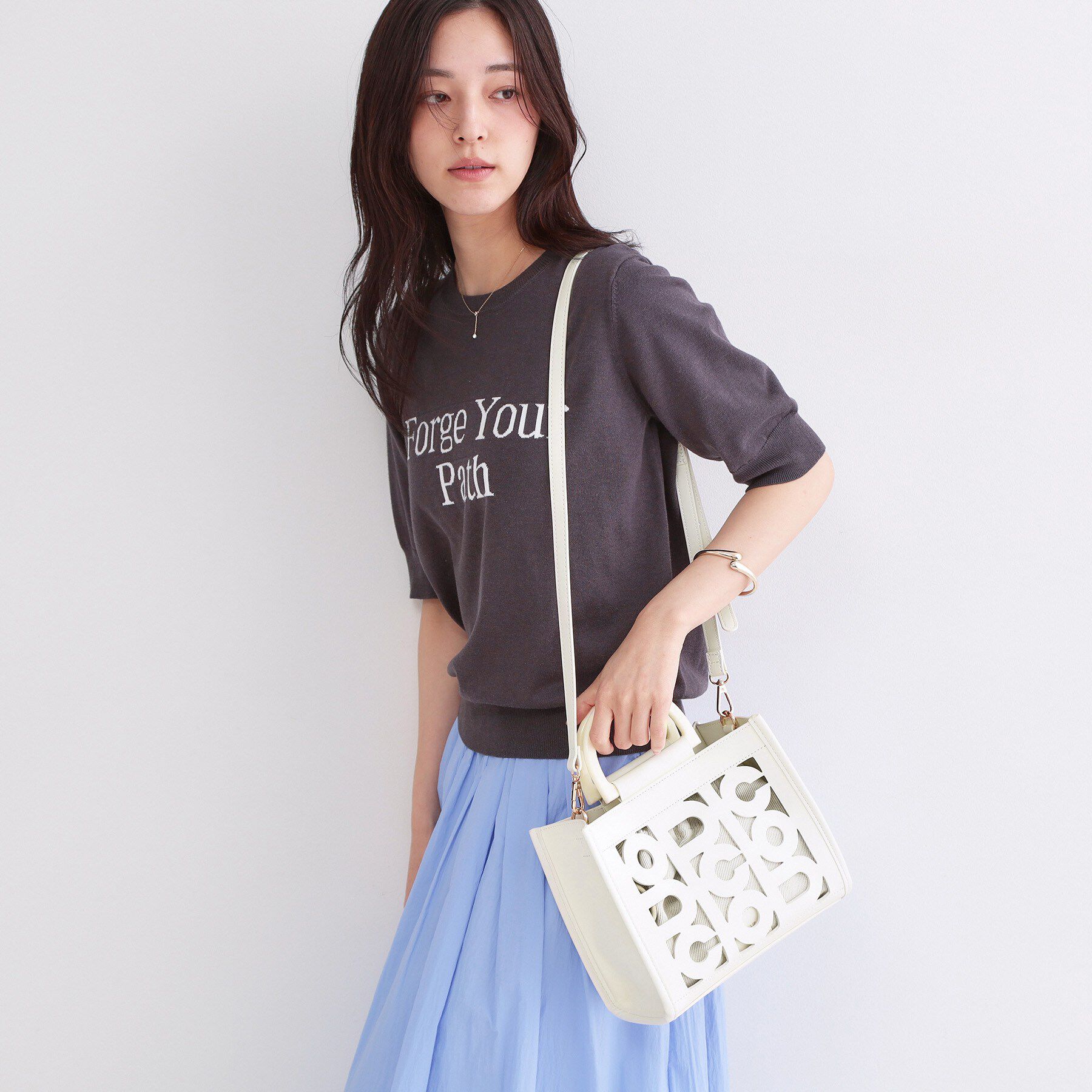 OPAQUE.CLIP「2WAYパンチングショルダートート」|トートバッグ|