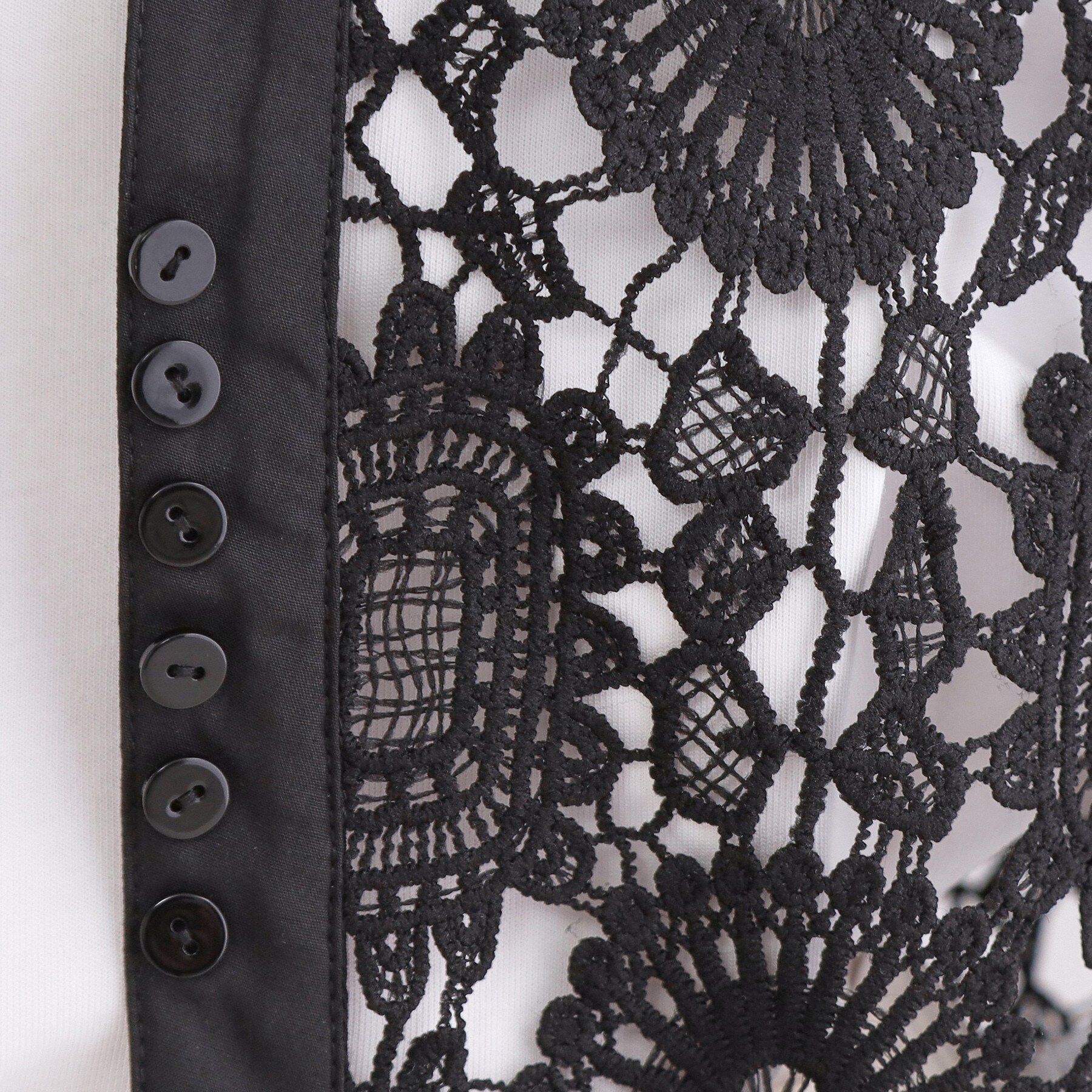 OPAQUE.CLIP「レースVネックベスト」|ベスト・ジレ|