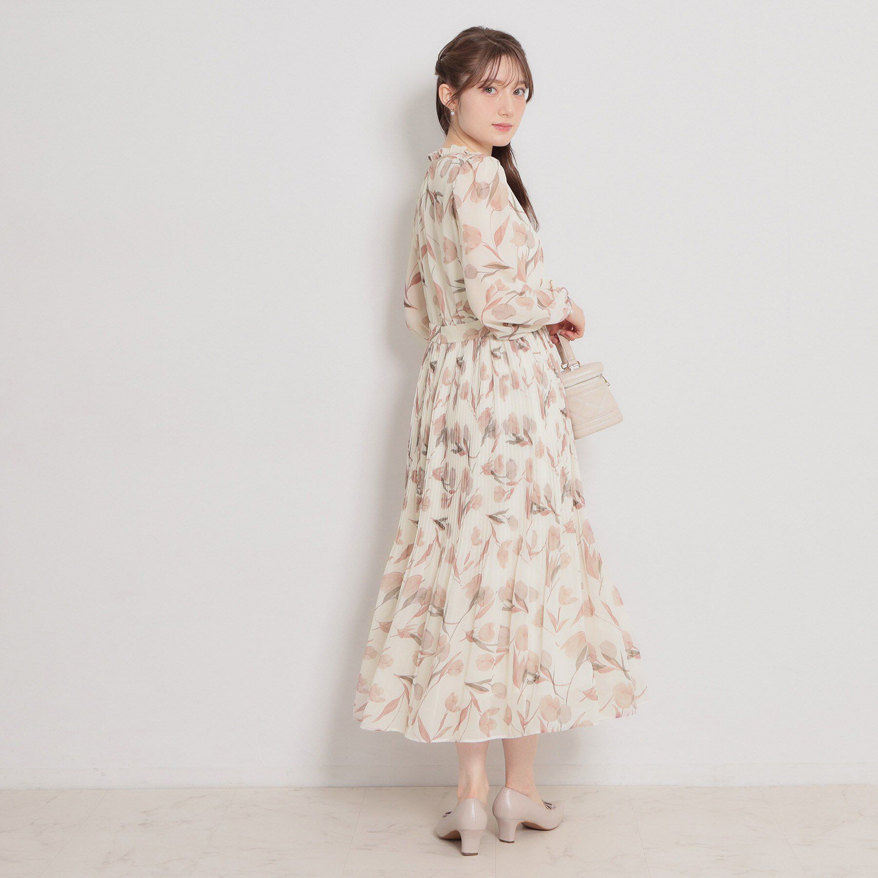 Couture broach「【洗える・着映え】チューリップ柄 ワンピース」|ワンピース|