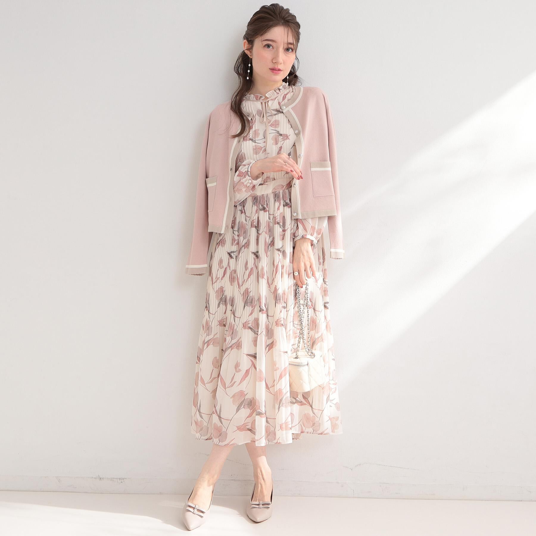 Couture broach「【洗える・着映え】チューリップ柄 ワンピース」|ワンピース|