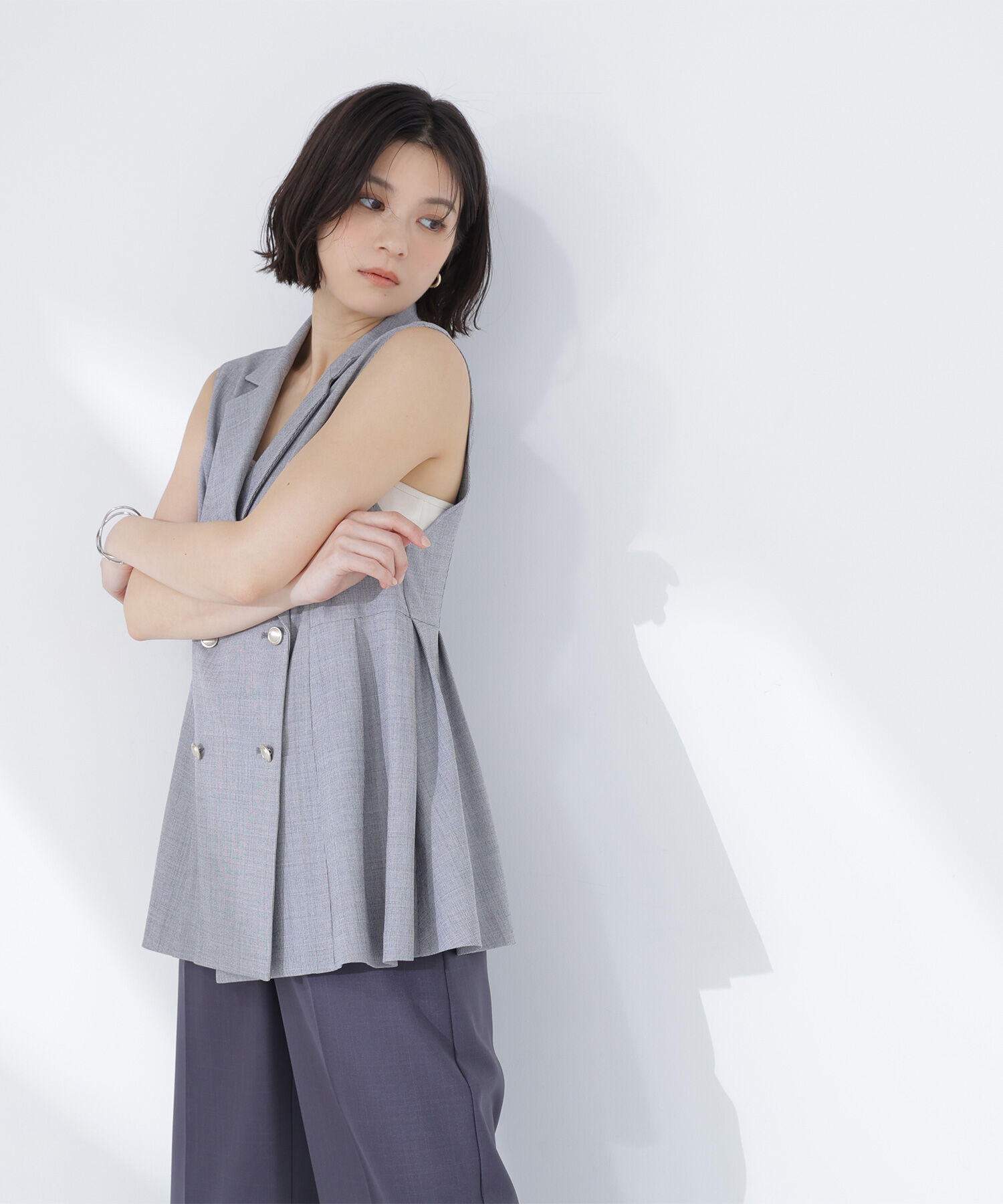  「ペプラムテーラードジレ」|ブルゾン・スタジャン|