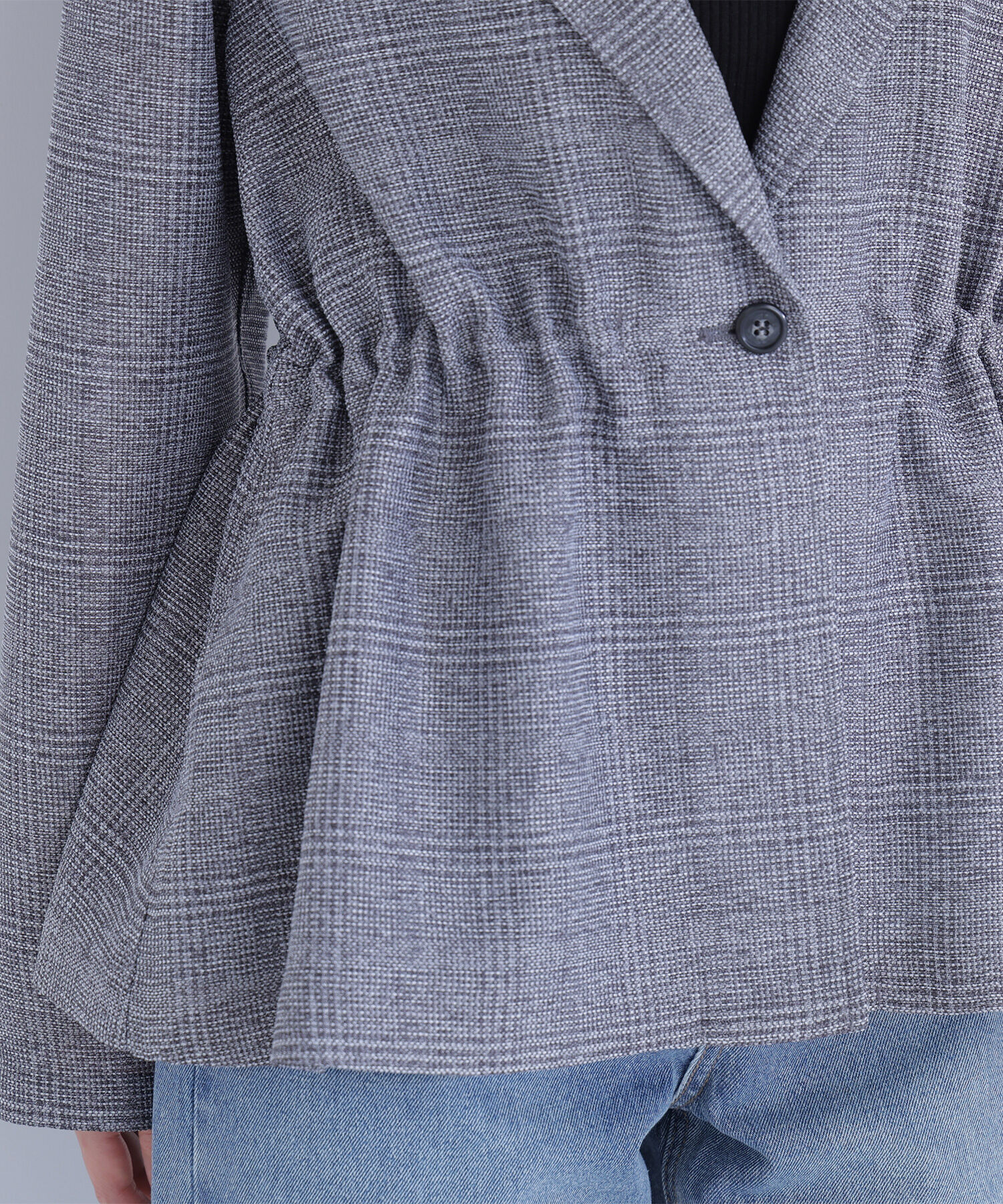  「ドロストシャドーチェックジャケット」|ブルゾン・スタジャン|