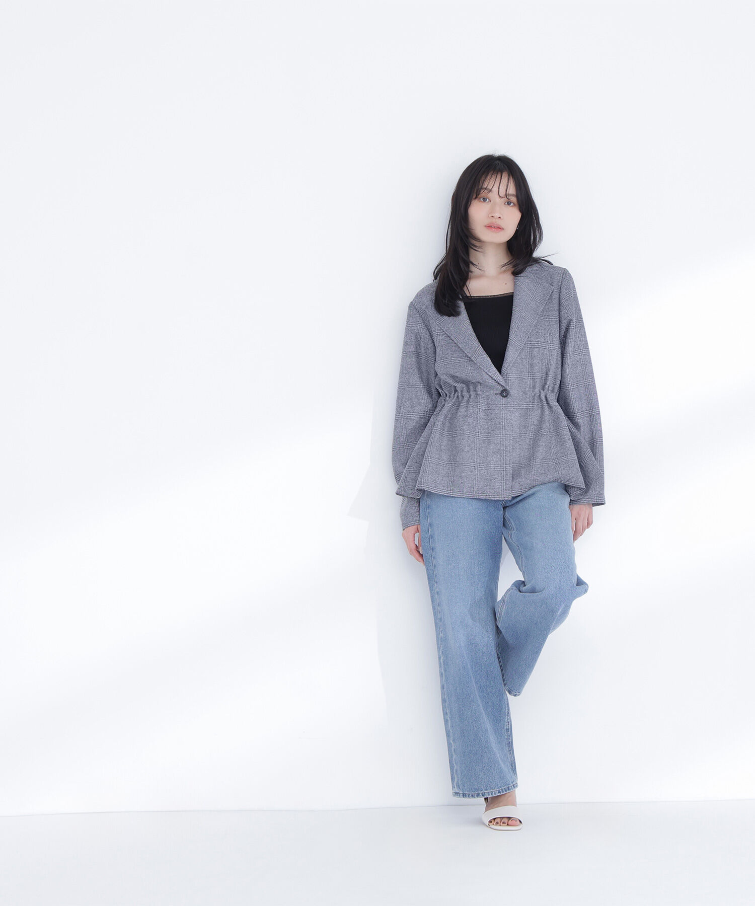  「ドロストシャドーチェックジャケット」|ブルゾン・スタジャン|