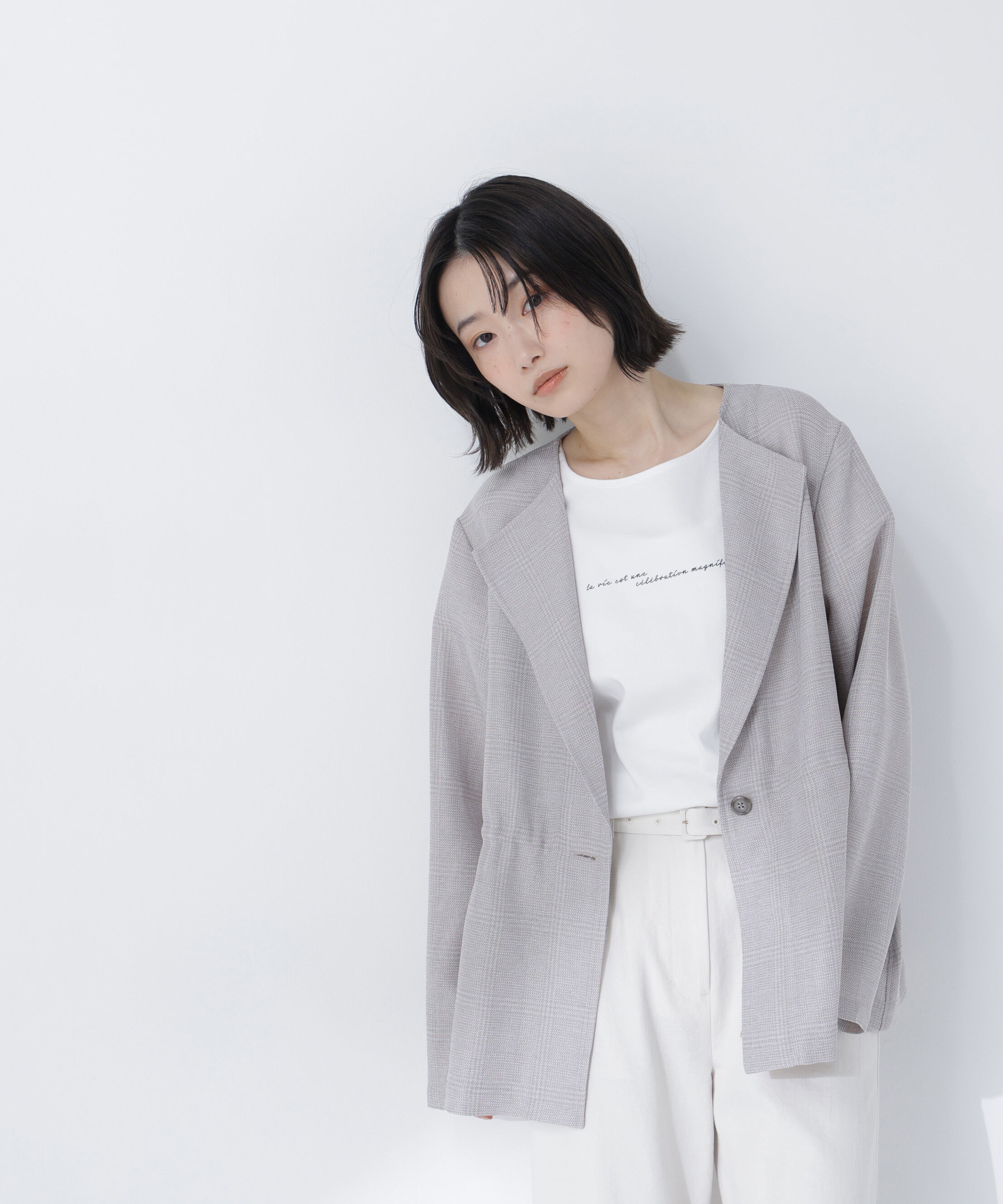  「ドロストシャドーチェックジャケット」|ブルゾン・スタジャン|