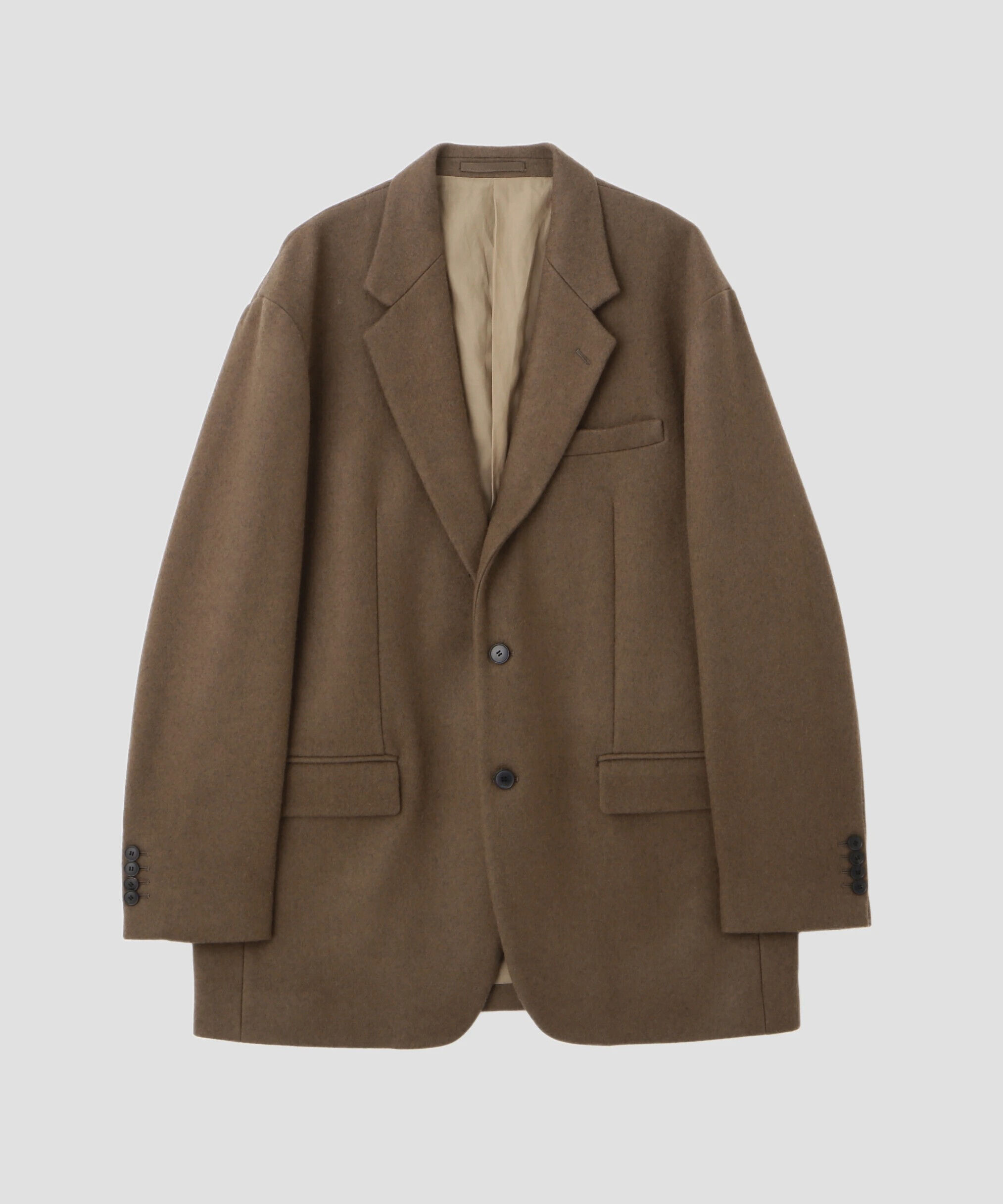 YLEVE 「YLEVE / NON MULESING WOOL OVERDYE MELTON JACKET」|その他|ブラウン