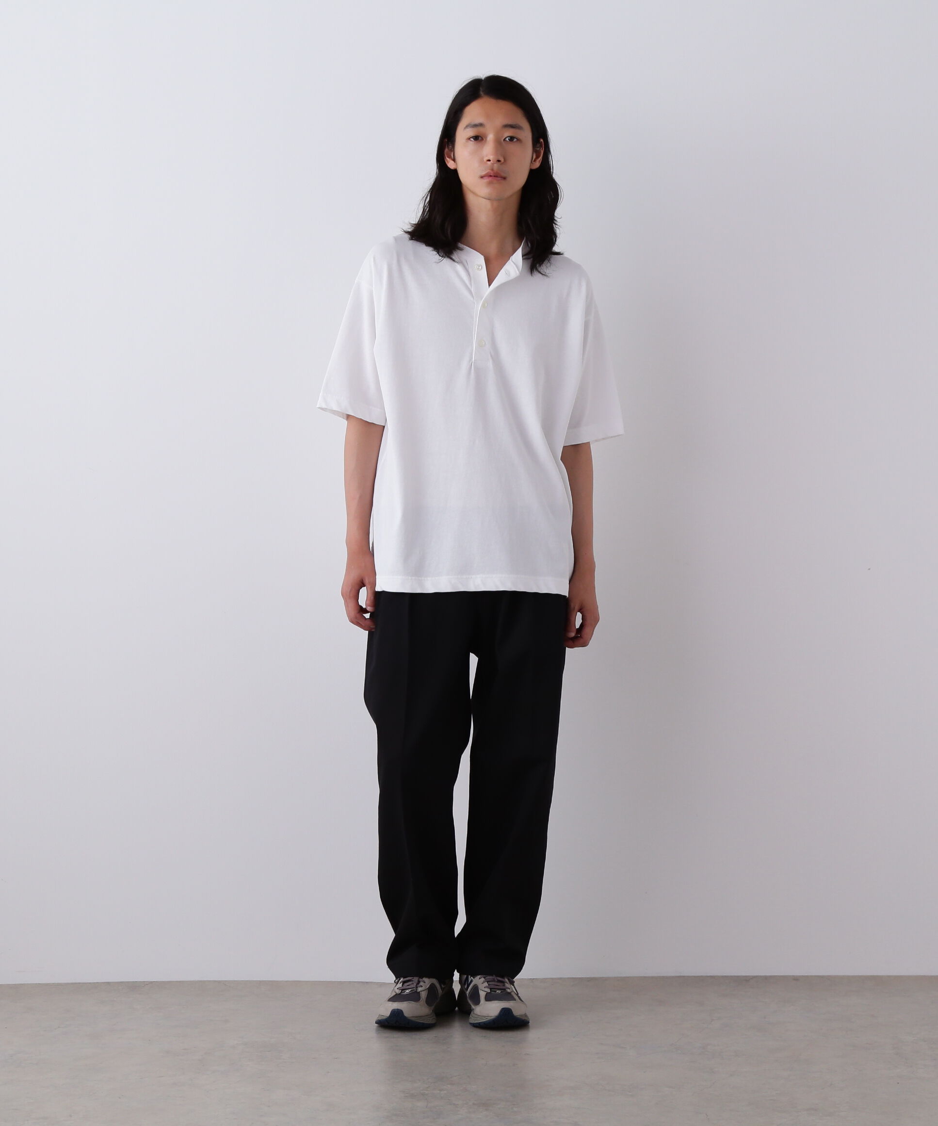 YLEVE 「YLEVE / COTTON HIGH-TWISTED JERSEY HENRY NECK T-SHIRT」|Tシャツ・カットソー|