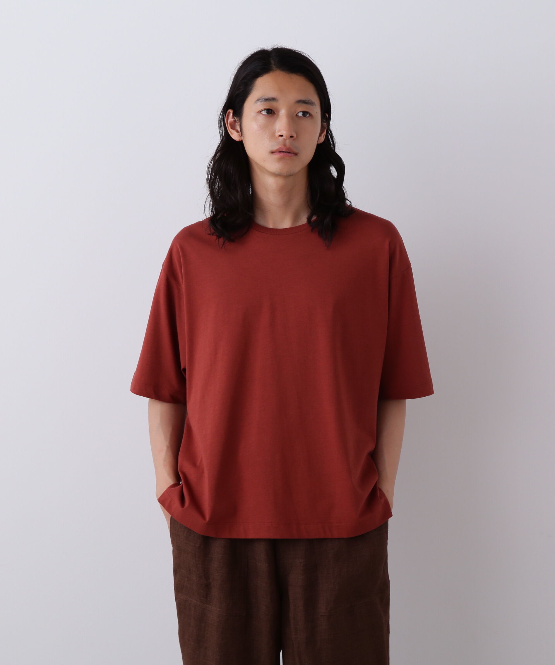 YLEVE 「YLEVE / ORGANIC COTTON BIO LOOSE T-SHIRT」|Tシャツ・カットソー|ブラウン