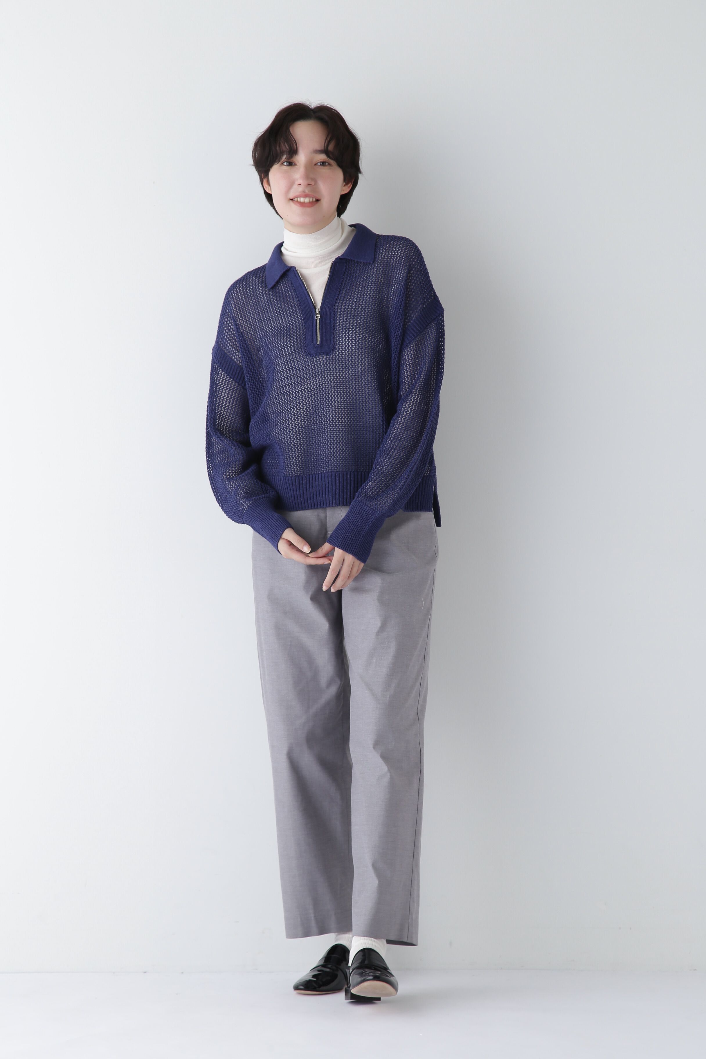  「◆【ウォッシャブル】テープヤーンメッシュスキッパープルオーバー」|ニット・セーター|