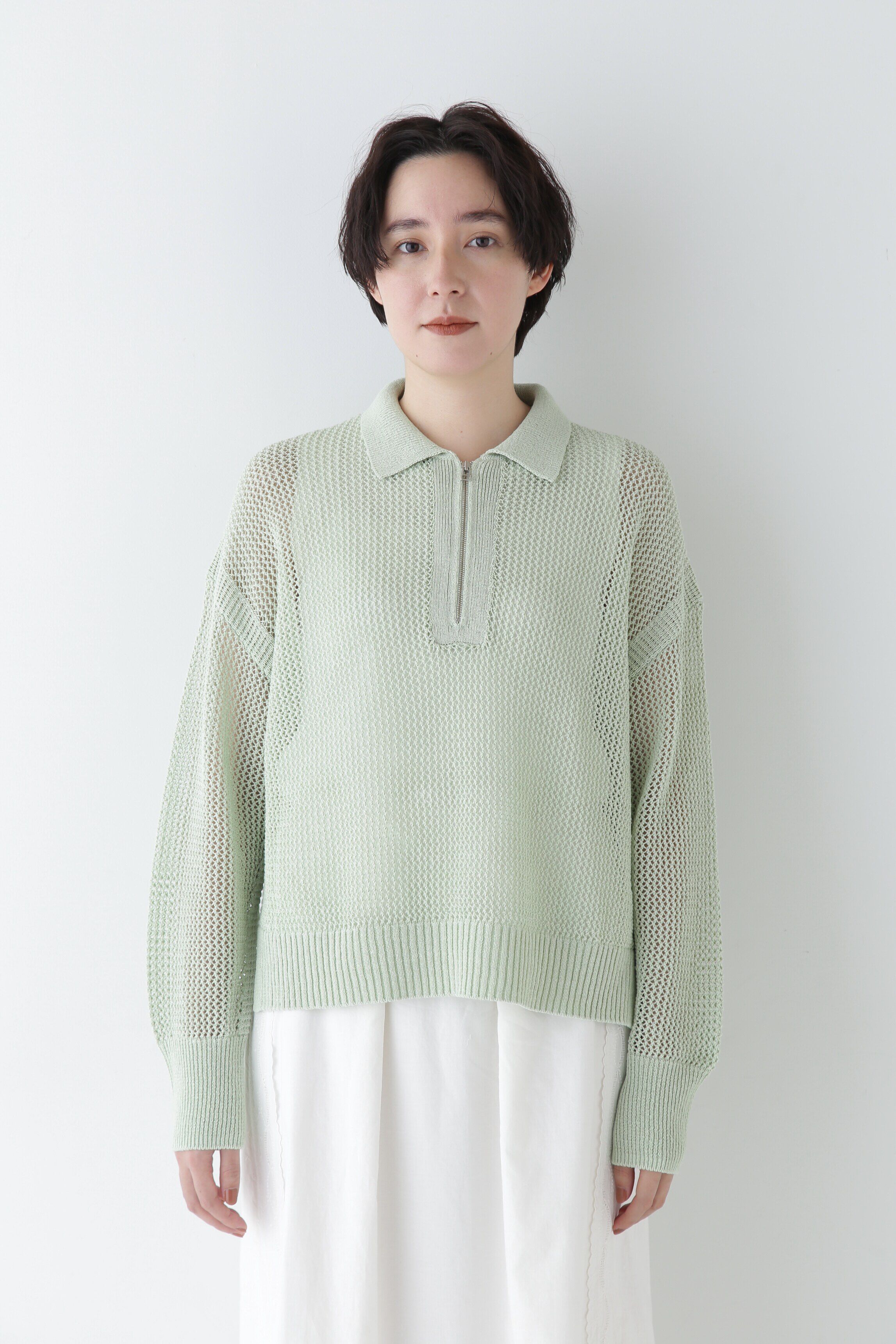  「◆【ウォッシャブル】テープヤーンメッシュスキッパープルオーバー」|ニット・セーター|