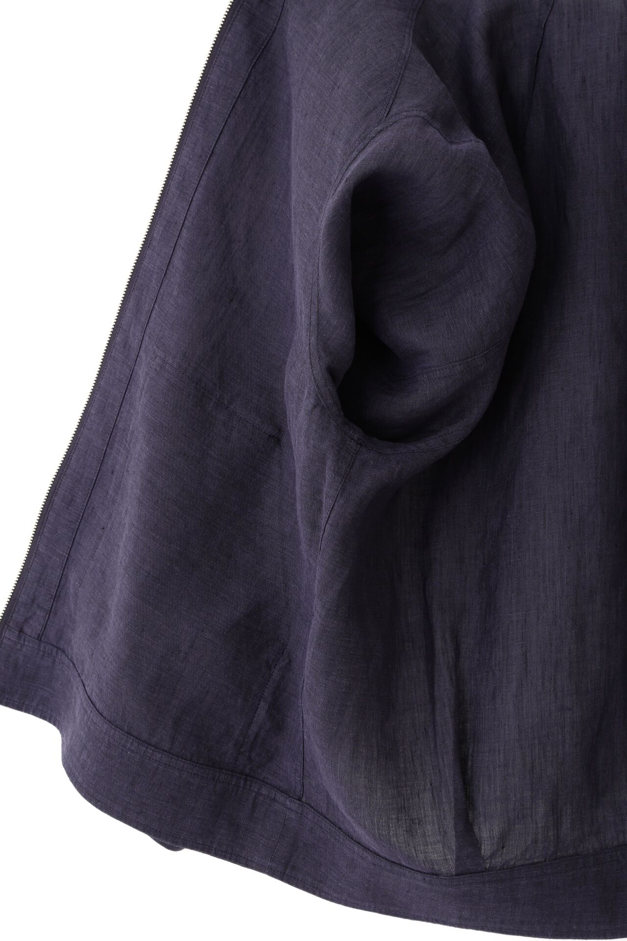  「◆ハードマンリネンノーカラージップブルゾン」|ブルゾン・スタジャン|