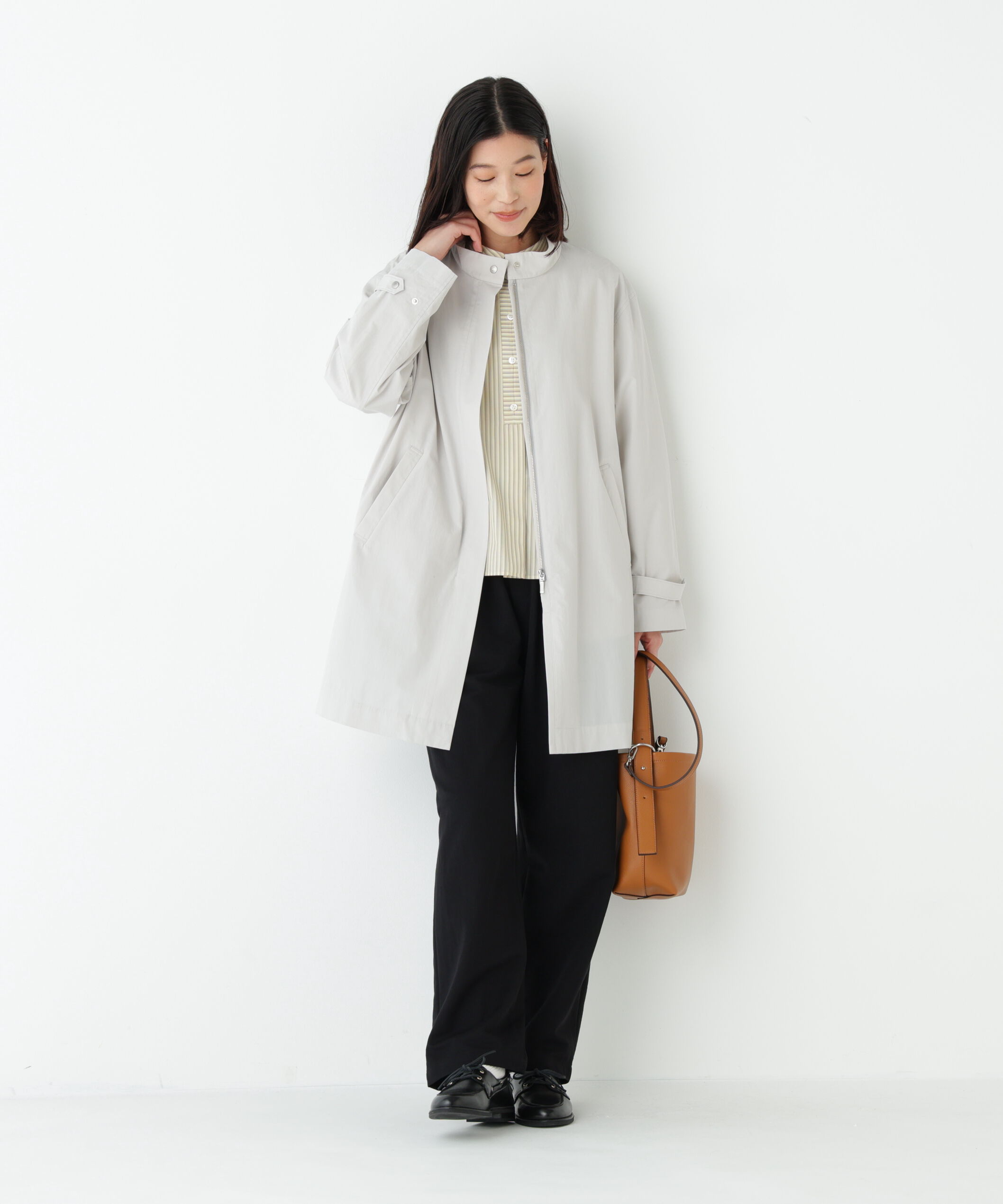  「◆《ウォッシャブル》綿ナイロンダンプスタンドカラーコート」|その他|