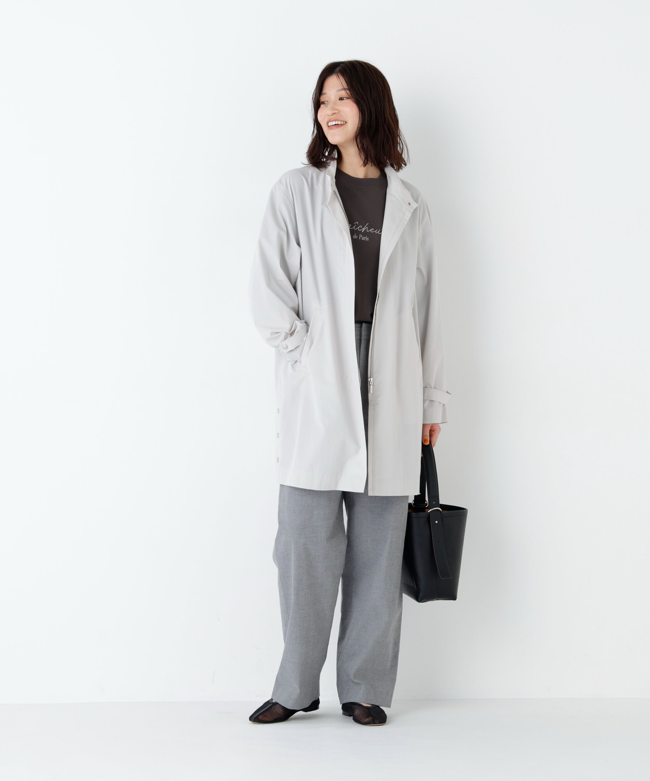  「◆《ウォッシャブル》綿ナイロンダンプスタンドカラーコート」|その他|