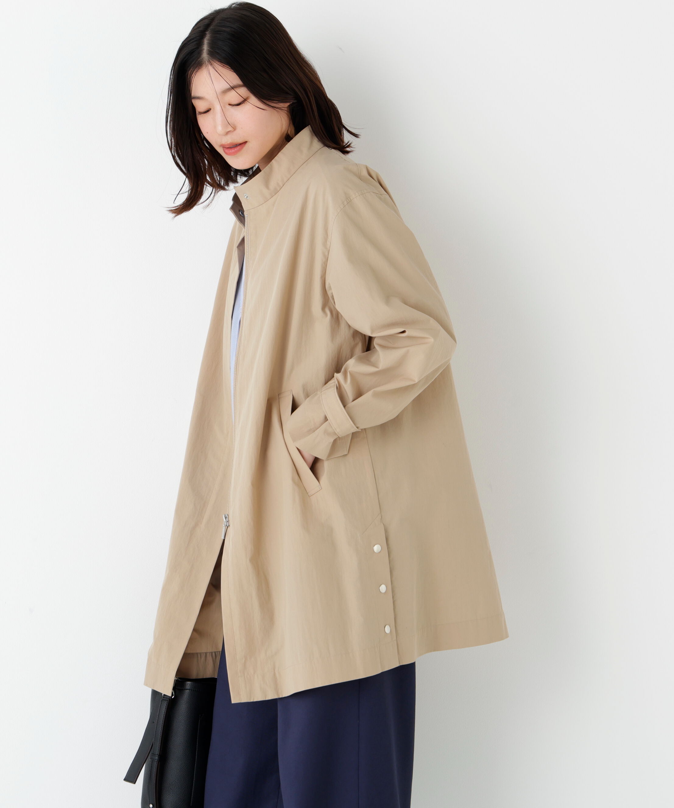  「◆《ウォッシャブル》綿ナイロンダンプスタンドカラーコート」|その他|