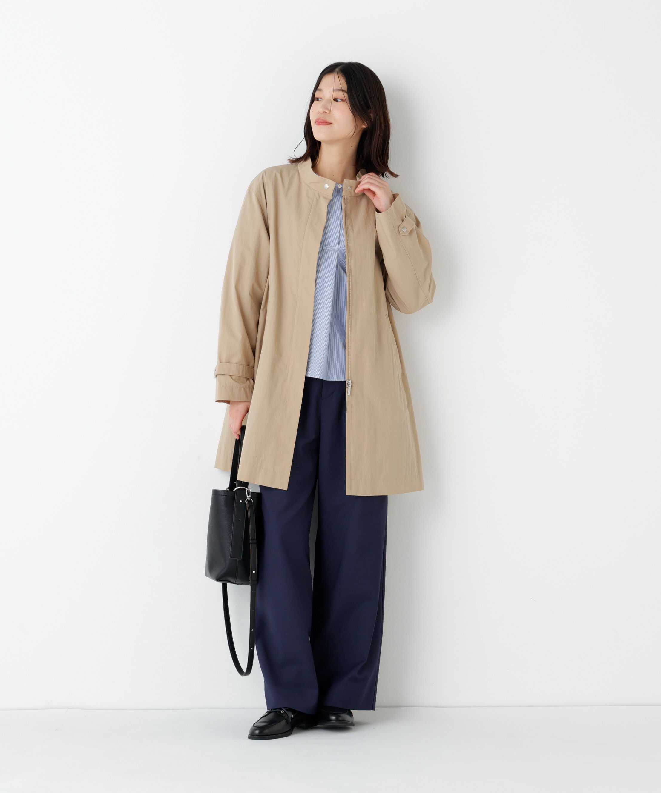  「◆《ウォッシャブル》綿ナイロンダンプスタンドカラーコート」|その他|