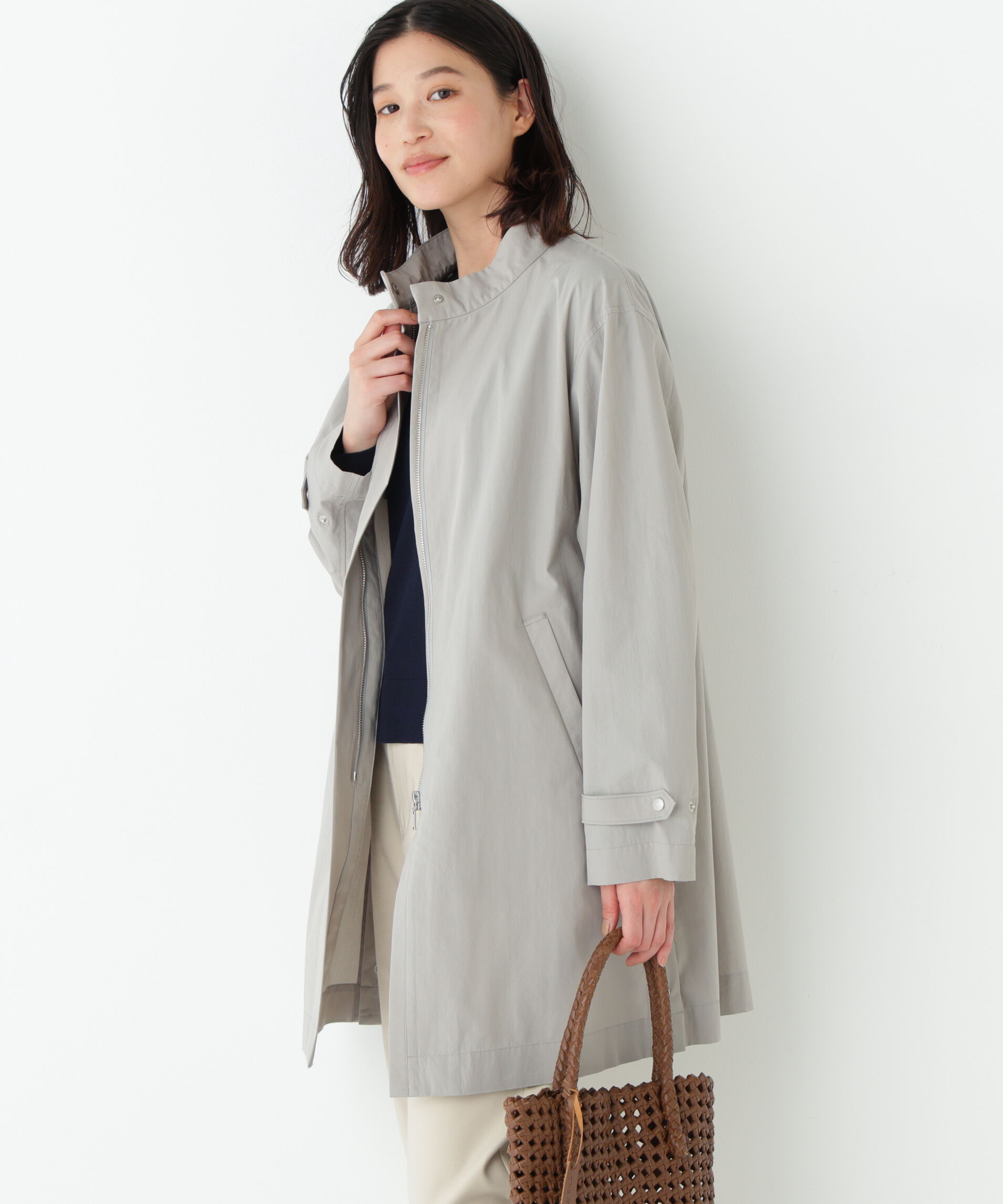  「◆《ウォッシャブル》綿ナイロンダンプスタンドカラーコート」|その他|