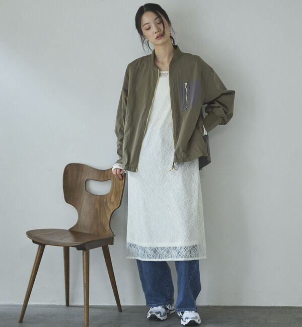 Doux archives「バックギャザーミドルMA-1」|ブルゾン・スタジャン|