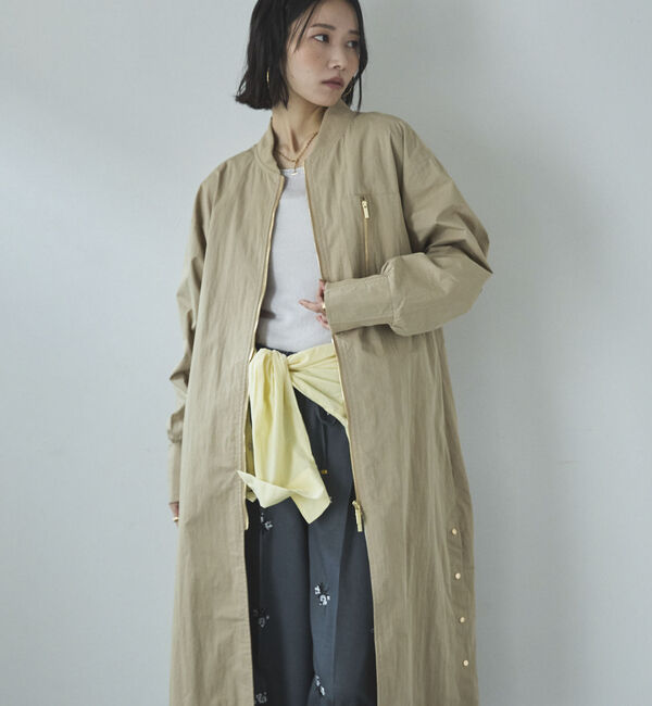 Doux archives「バックギャザーロングMA-1」|ブルゾン・スタジャン|