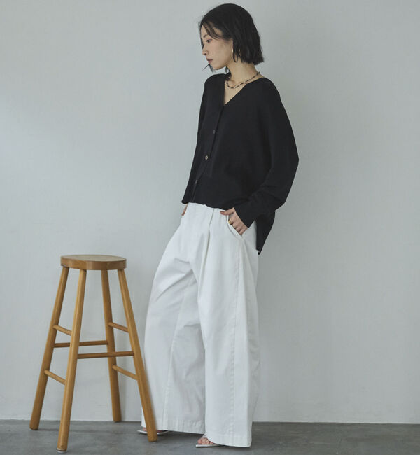Doux archives「ゴム編みサイドスリットカーディガン」|カーディガン|