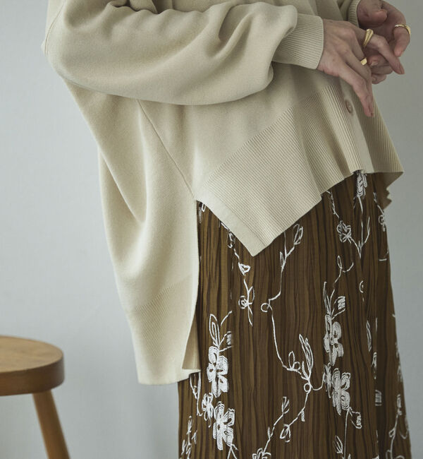 Doux archives「ゴム編みサイドスリットカーディガン」|カーディガン|