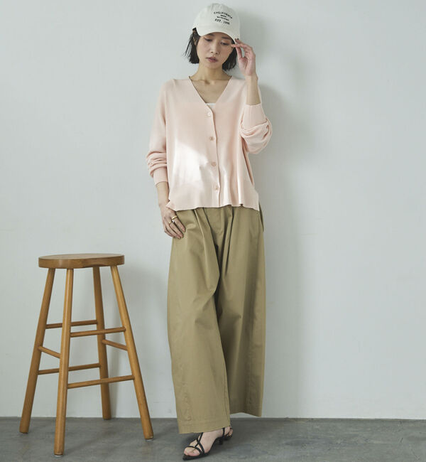 Doux archives「ゴム編みサイドスリットカーディガン」|カーディガン|