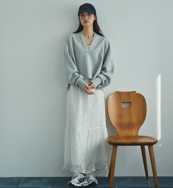 Doux archives「キーネックスウェットプルオーバー」|Tシャツ・カットソー|