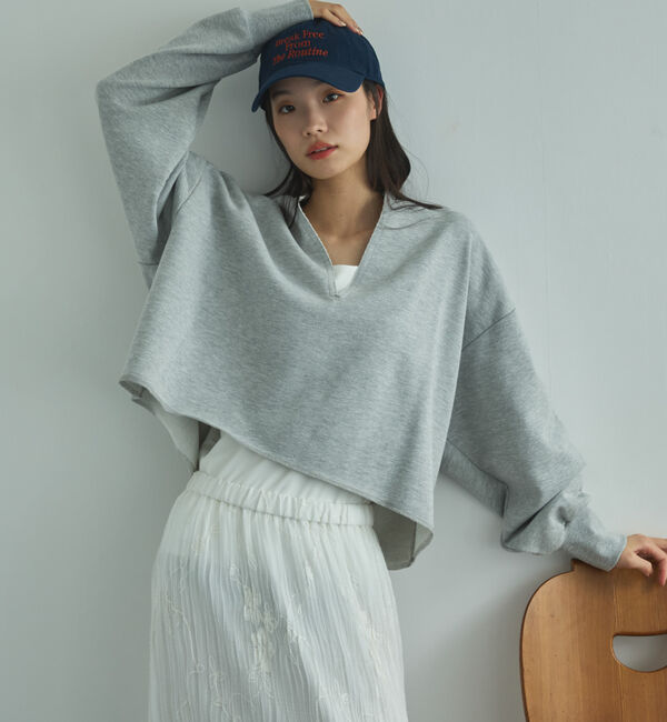 Doux archives「キーネックスウェットプルオーバー」|Tシャツ・カットソー|