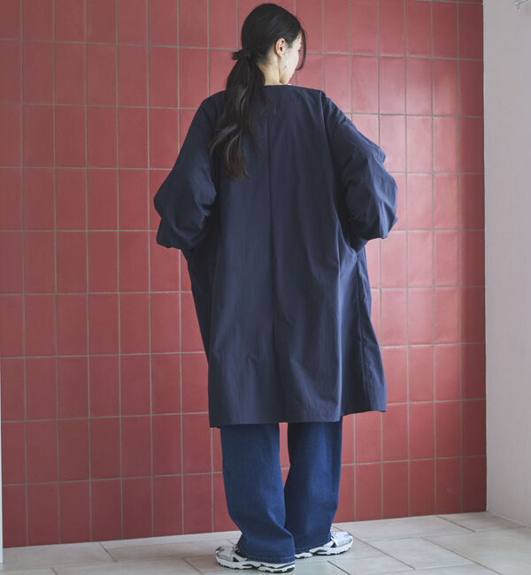 Doux archives「ノーカラーロングコート」|ダッフルコート|