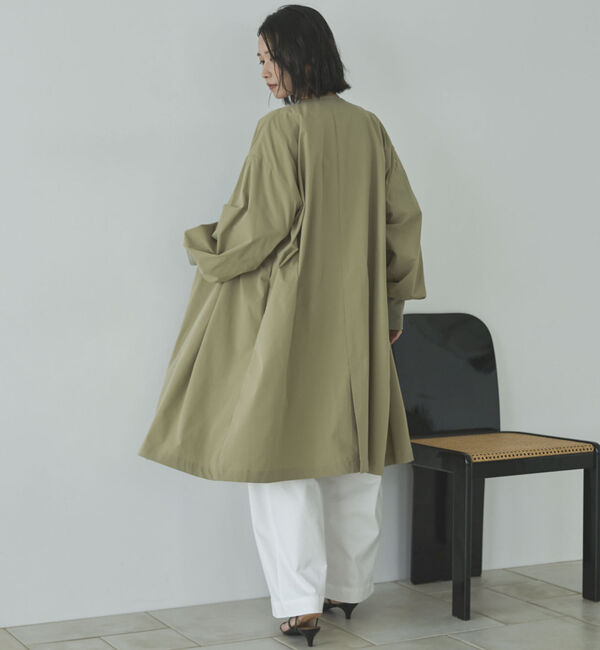 Doux archives「ノーカラーロングコート」|ダッフルコート|