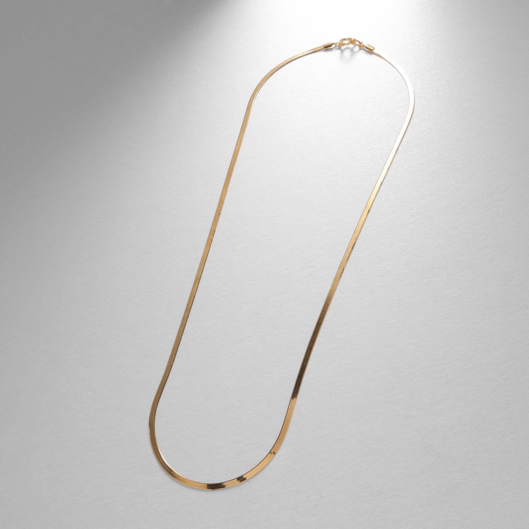 COCOSHNIK「K18フラットスネーク ネックレス細」|ネックレス|