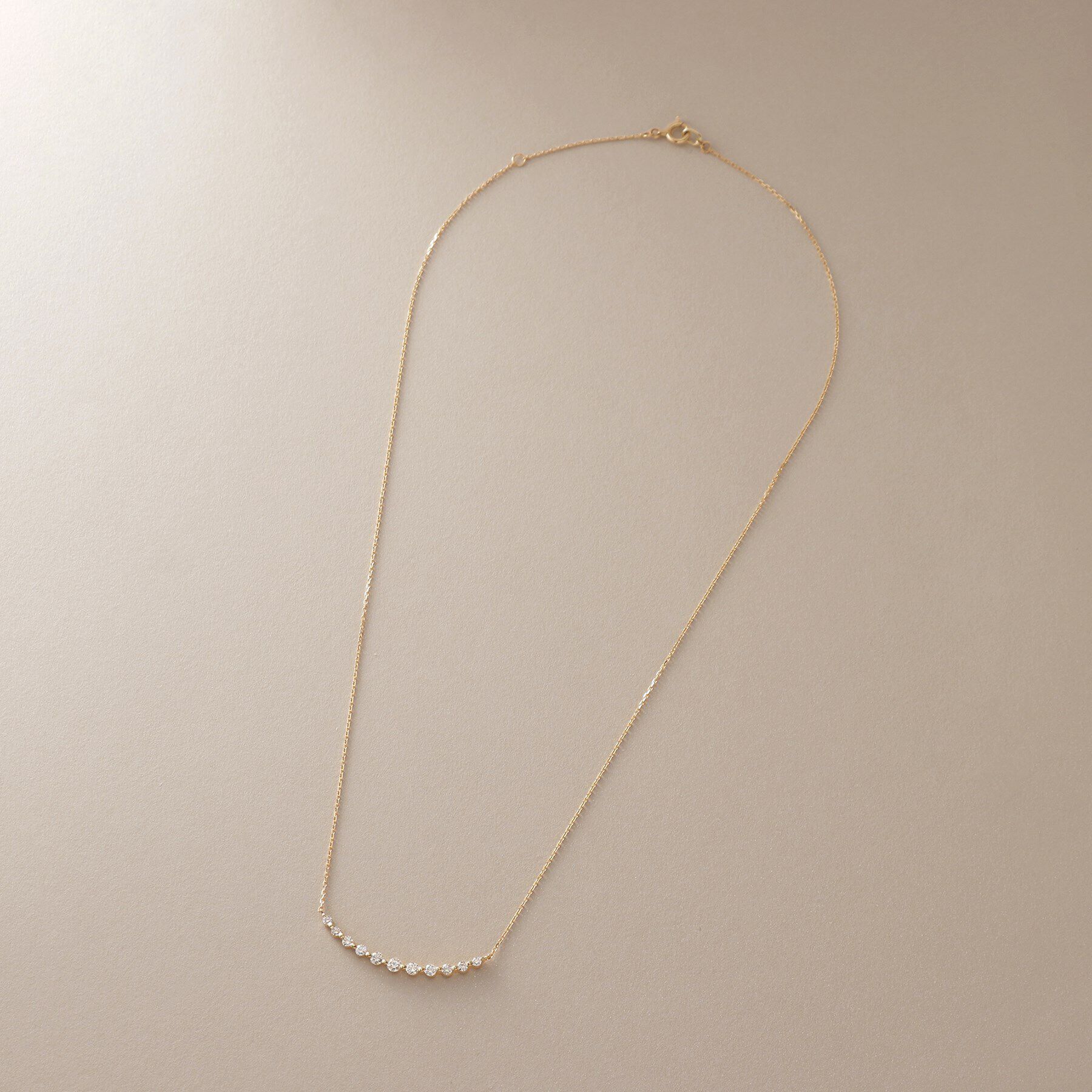 COCOSHNIK「K18ダイヤモンド グラデ11石 ネックレス」|ネックレス|