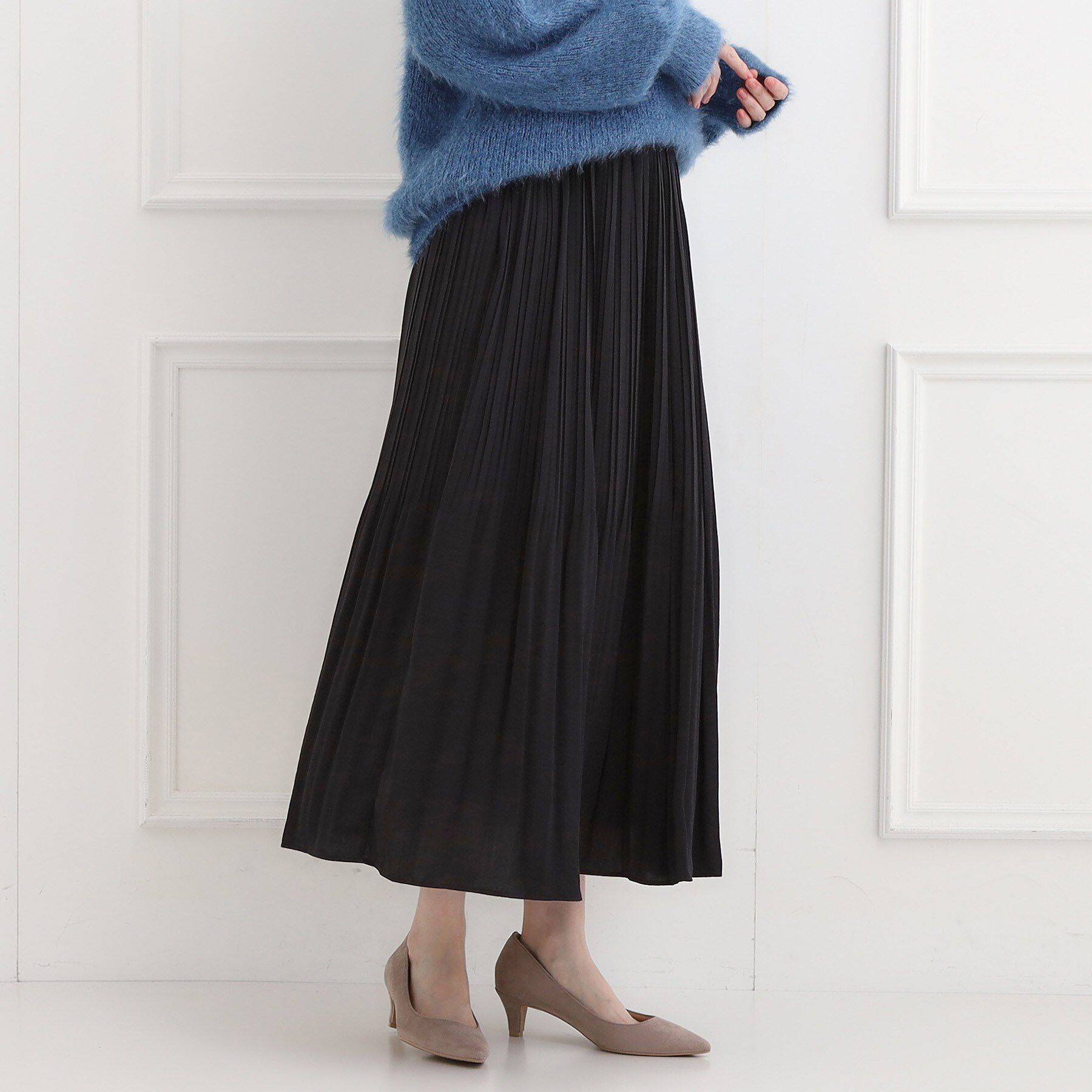 SHOO･LA･RUE「【洗濯機可/着丈選べる】オンにもオフにも 軽やかプリーツスカート」|スカート|