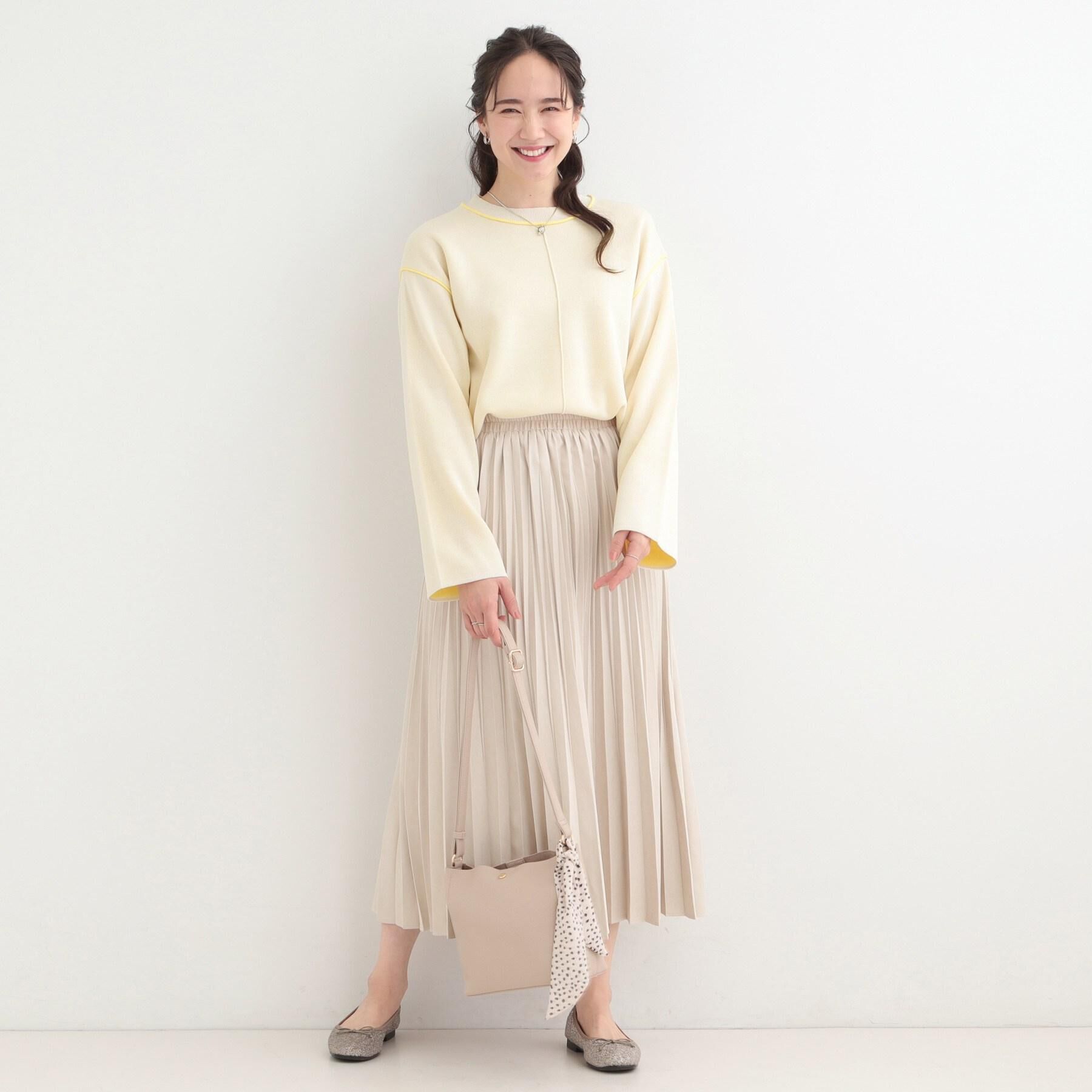 SHOO･LA･RUE「【洗濯機可/S-LL】きれいめにもカジュアルにも スエードライク プリーツスカート」|スカート|