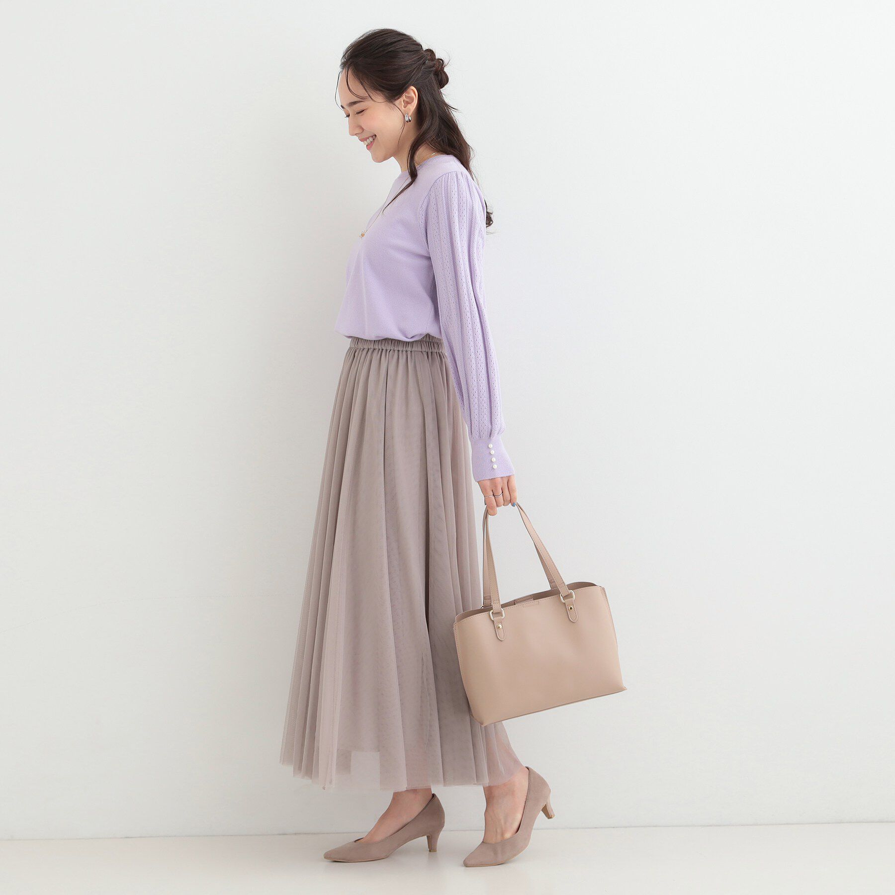 SHOO･LA･RUE「【2WAY】さりげないサイド配色がポイント きれいめトートバッグ」|トートバッグ|