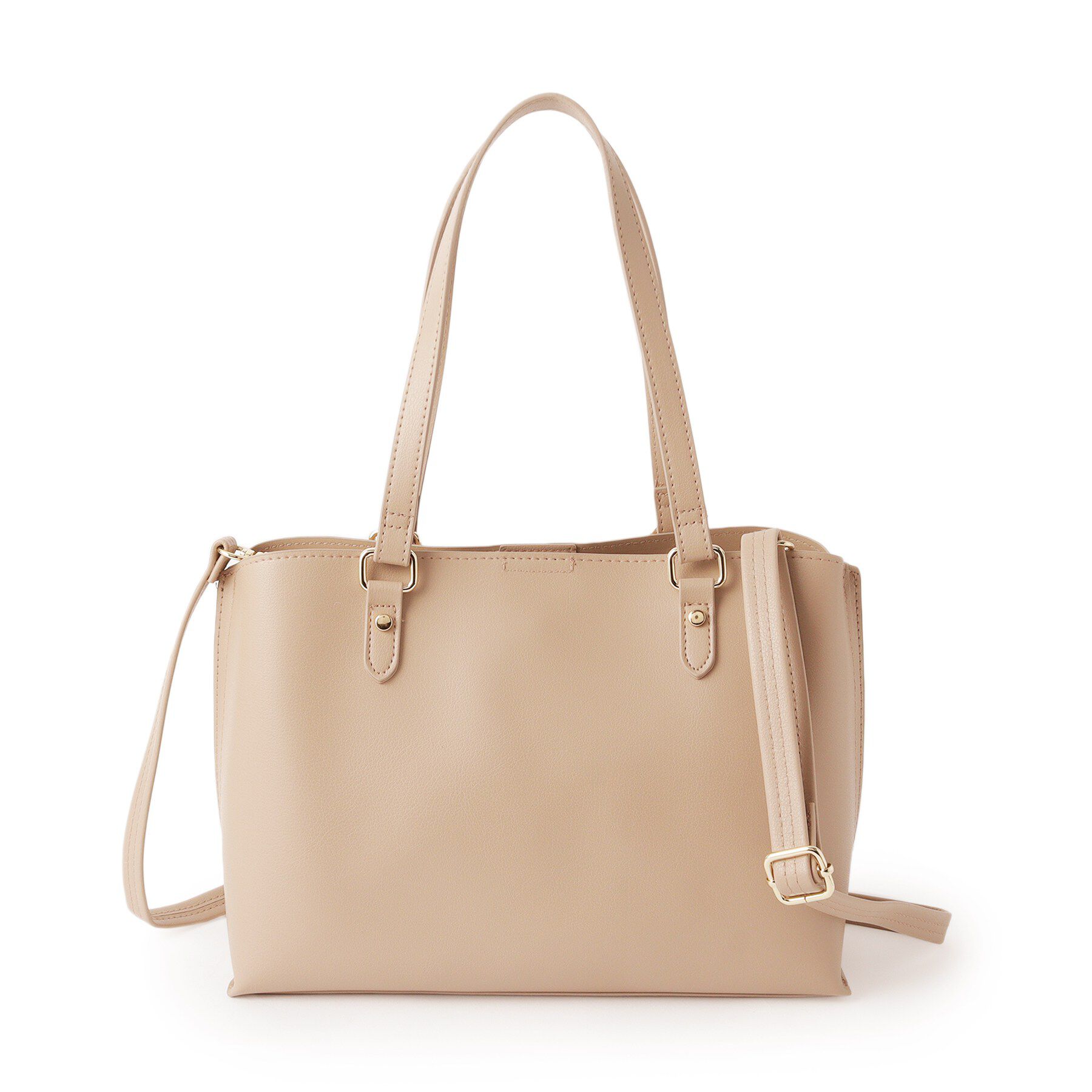 SHOO･LA･RUE「【2WAY】さりげないサイド配色がポイント きれいめトートバッグ」|トートバッグ|