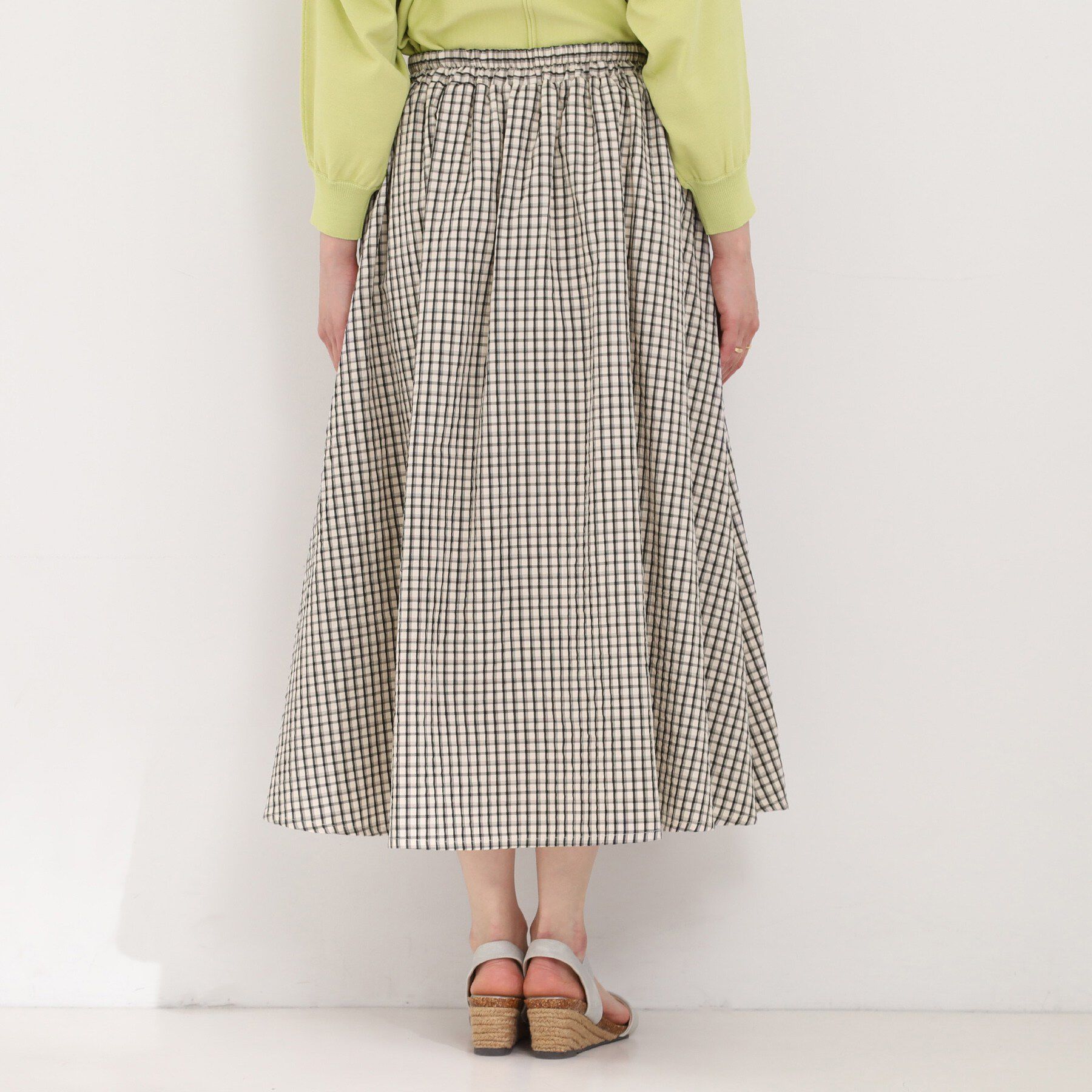 SHOO･LA･RUE「【セットアップ可】サッカーチェックフレアスカート」|スカート|