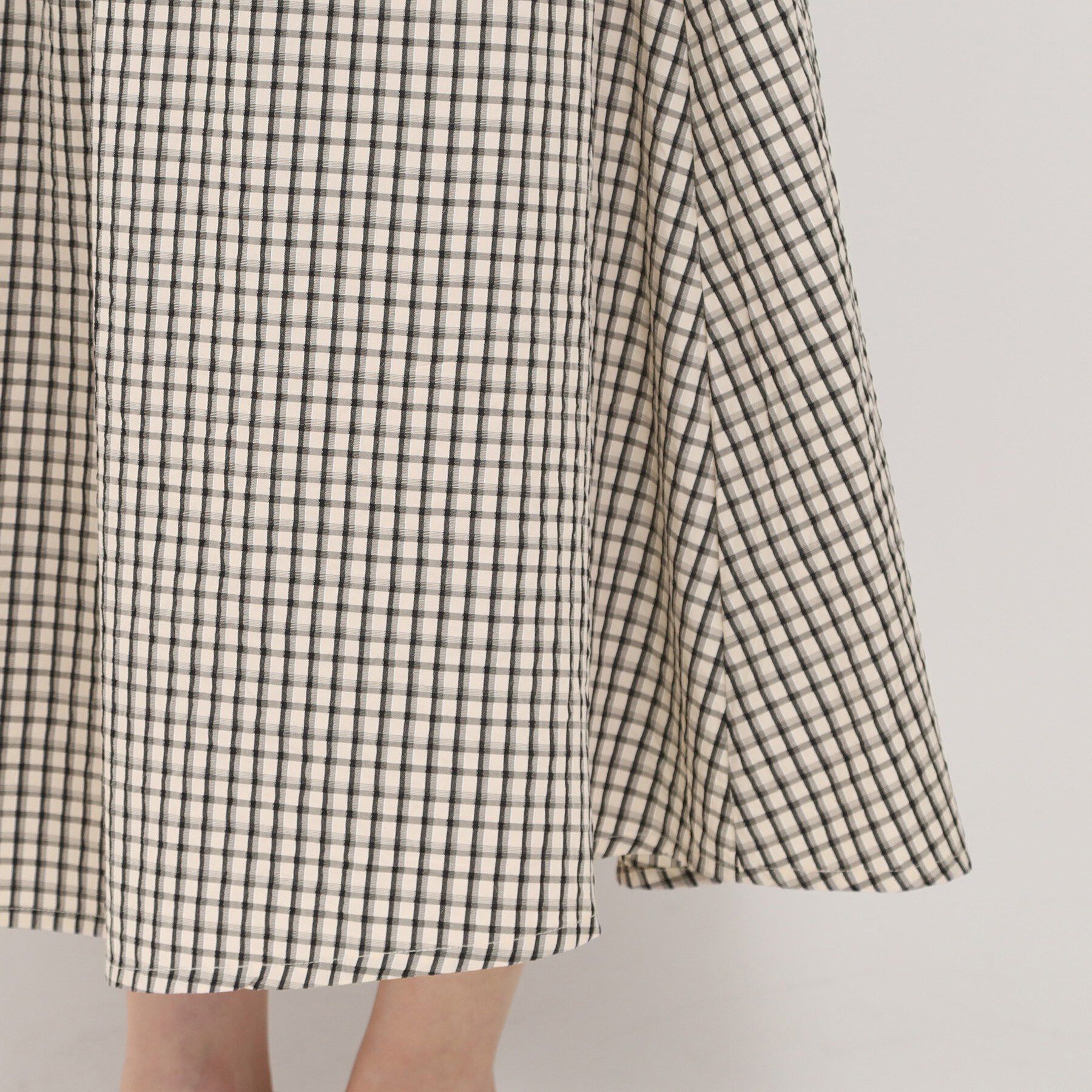 SHOO･LA･RUE「【セットアップ可】サッカーチェックフレアスカート」|スカート|