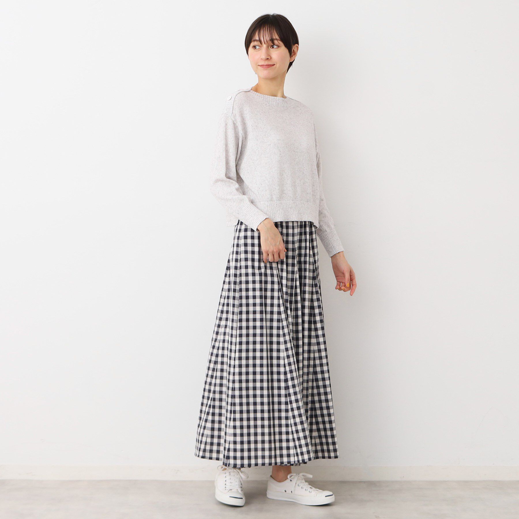 Dessin「【ウエストゴム・4サイズ展開】映えチェック柄スカート（XS～L）」|スカート|