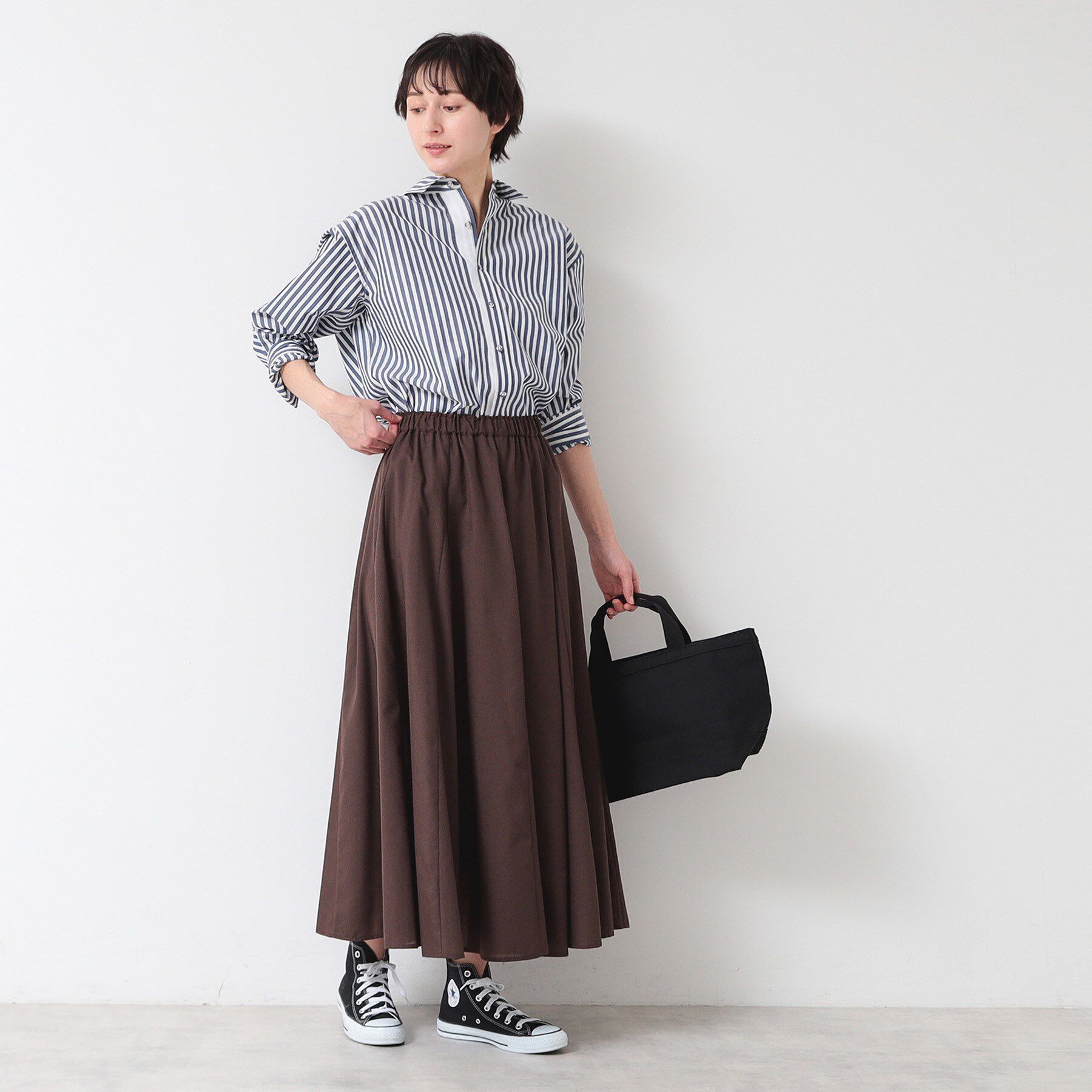 Dessin「【5色展開・ウエストゴム・洗える】エアリーフレアスカート（XS～L）」|スカート|