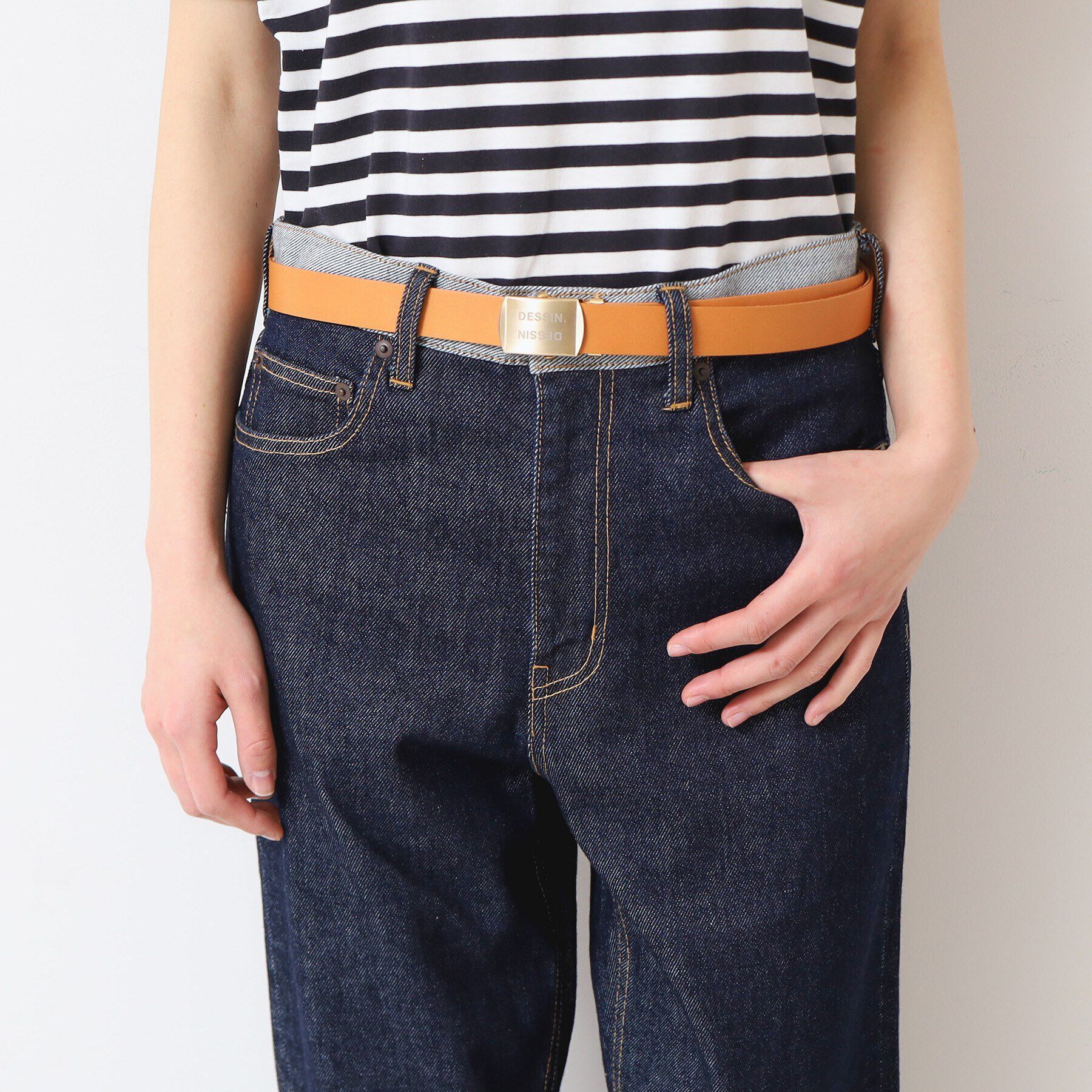 Dessin「【日本製】牛革細ベルト」|ベルト|