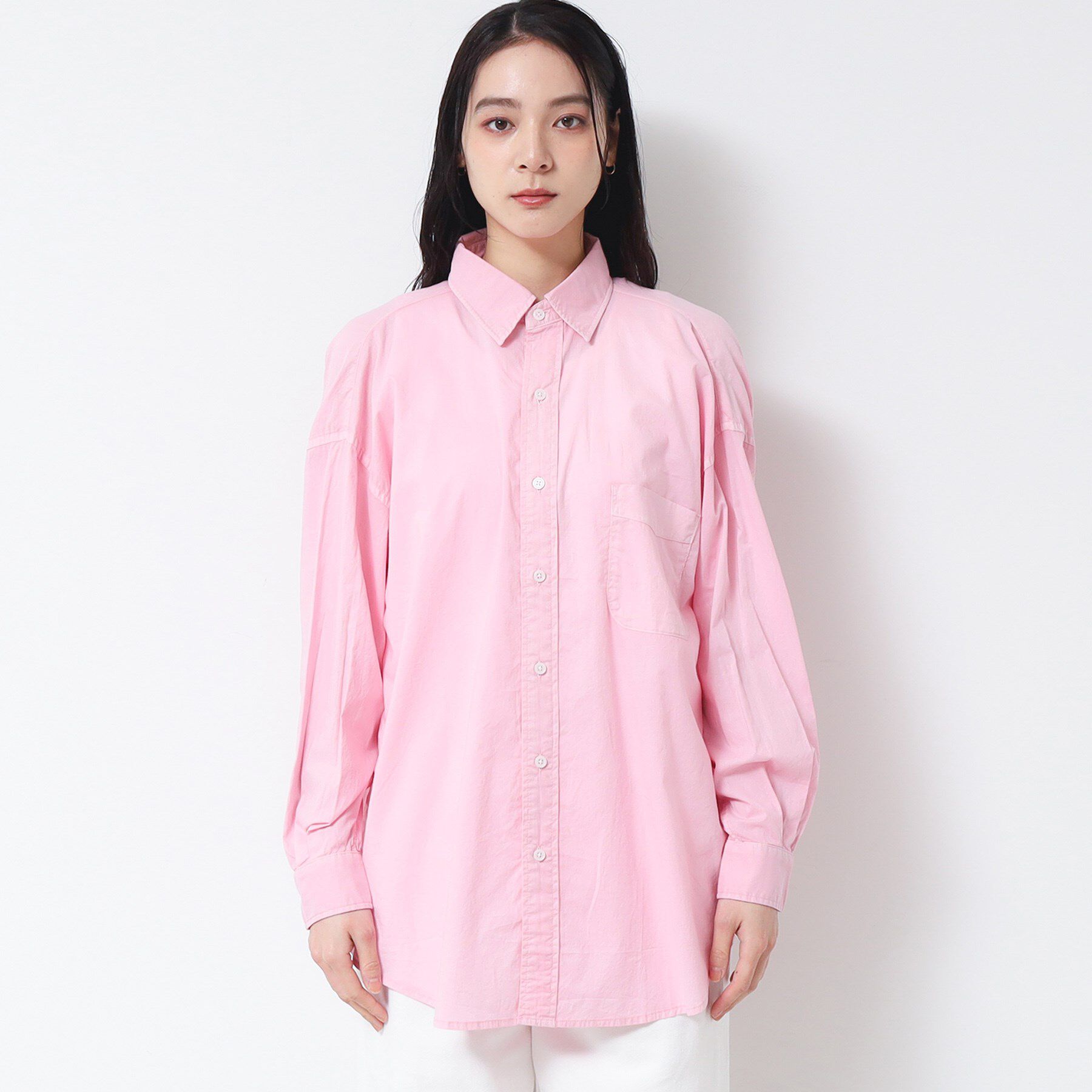 Dessin「【洗える】ピグメント染バックギャザーシャツ」|シャツ・ブラウス|